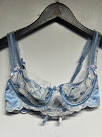 For Love & Lemons Blue Balconette Bra S