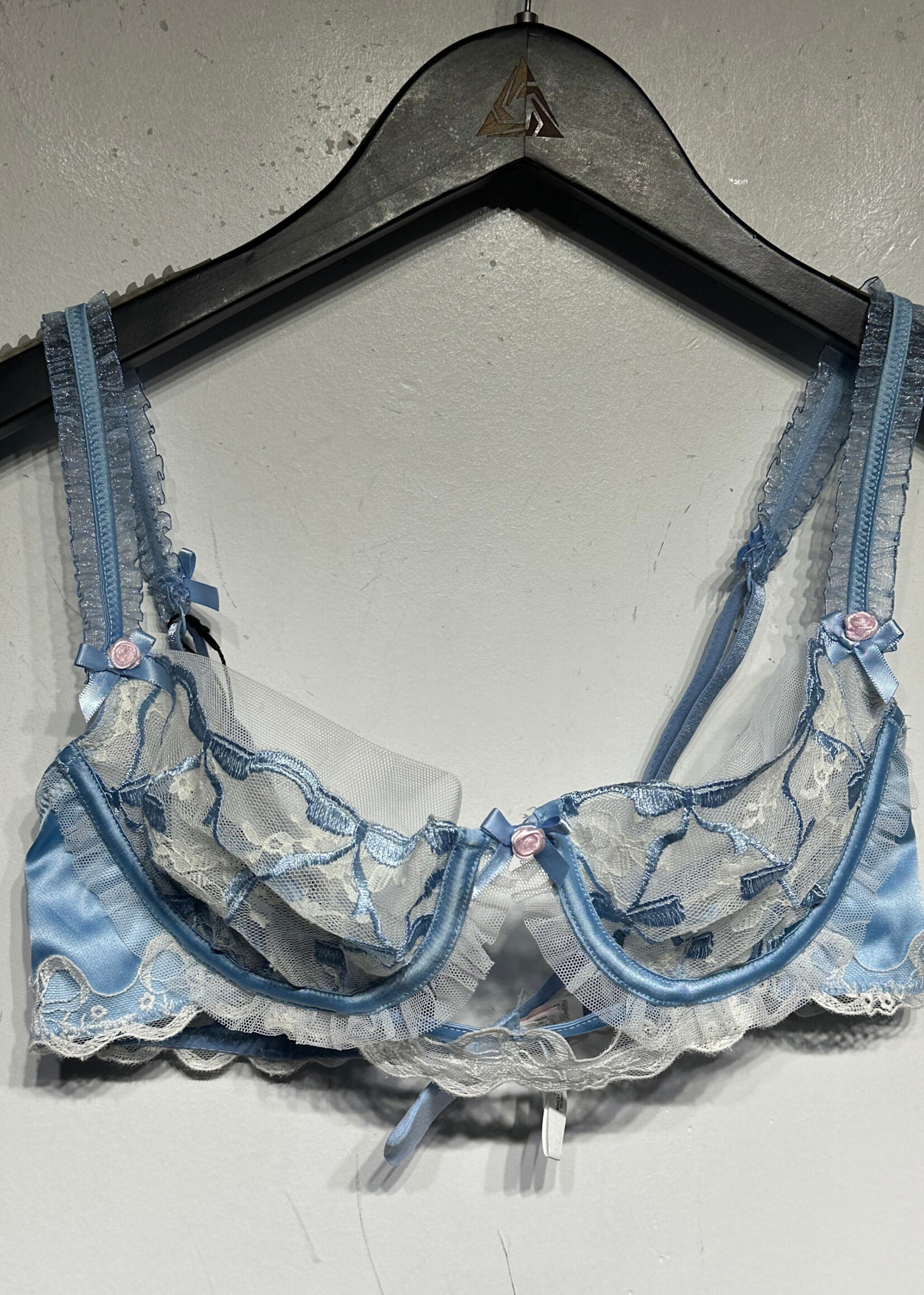 For Love & Lemons Blue Balconette Bra S