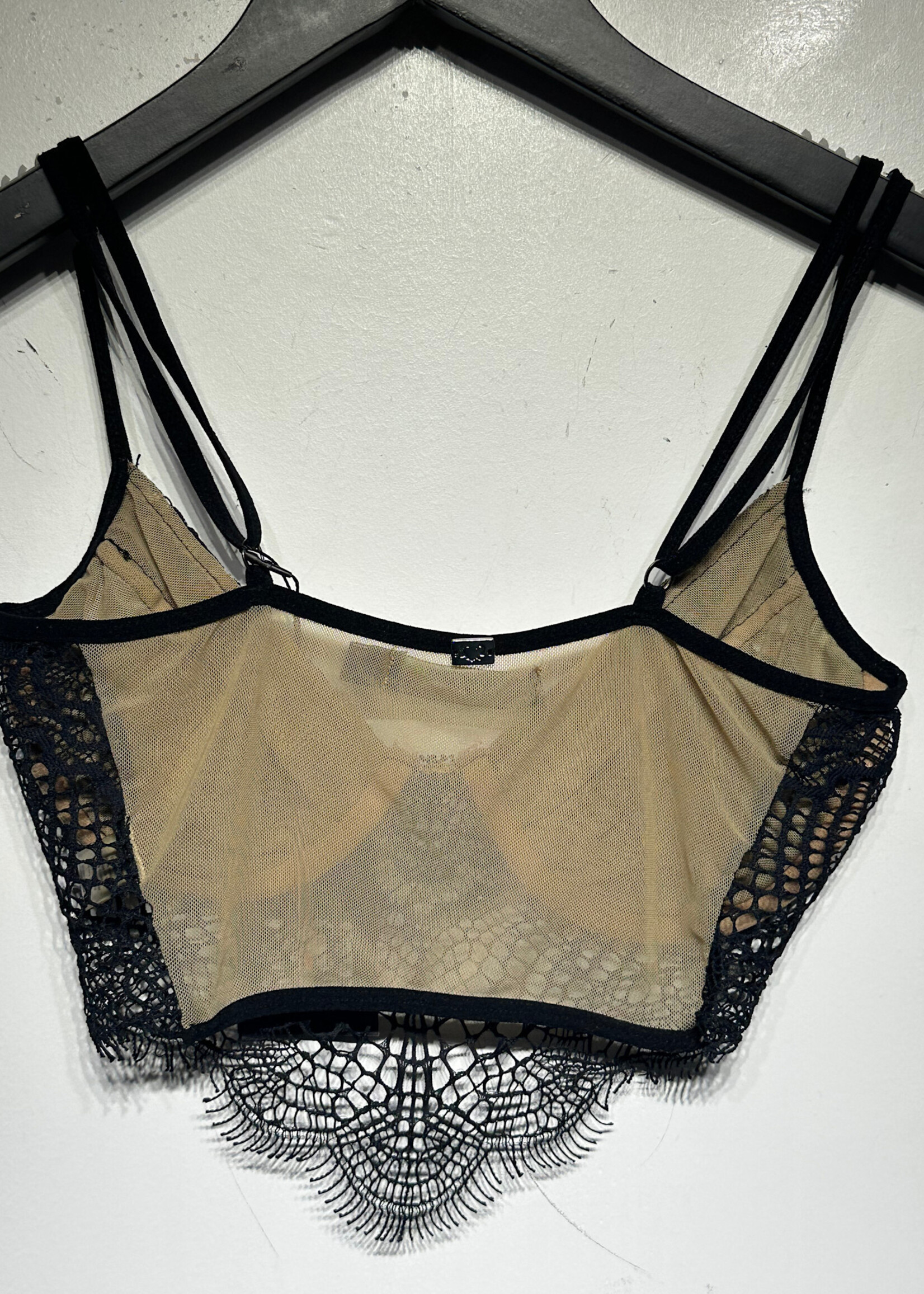For The Love And Lemons Black Lace Bralette S