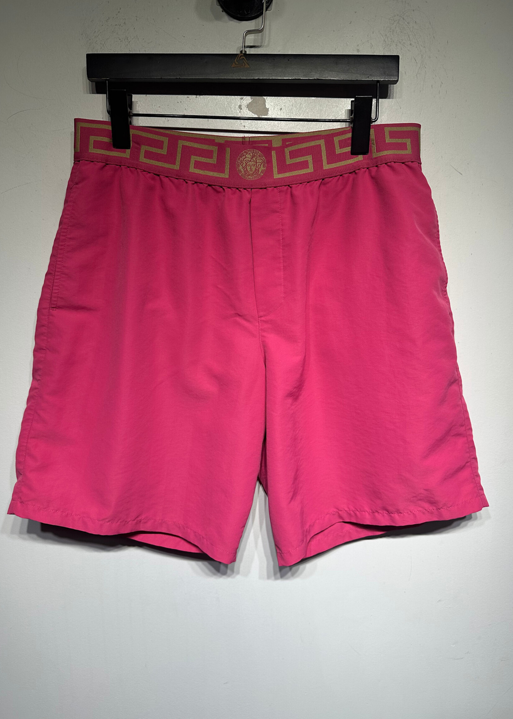 Versace Pink Mongram Waist Elastic Shorts 32-35