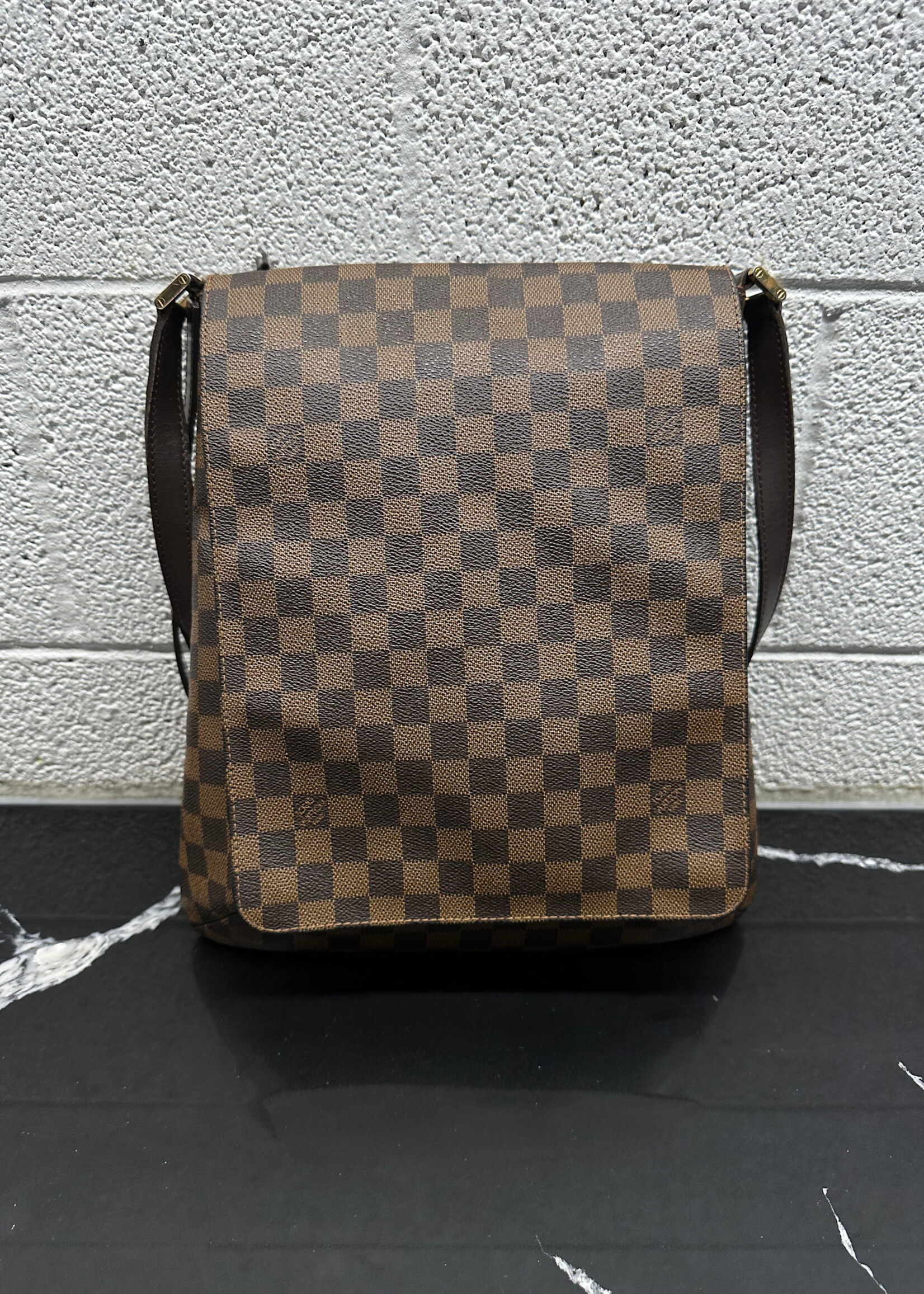 Louis Vuitton Brown Checker Musette Salsa Bag