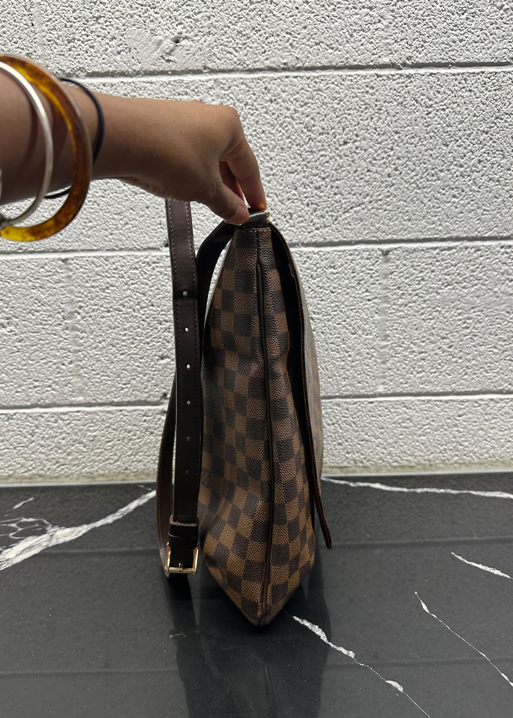 Louis Vuitton Brown Checker Musette Salsa Bag