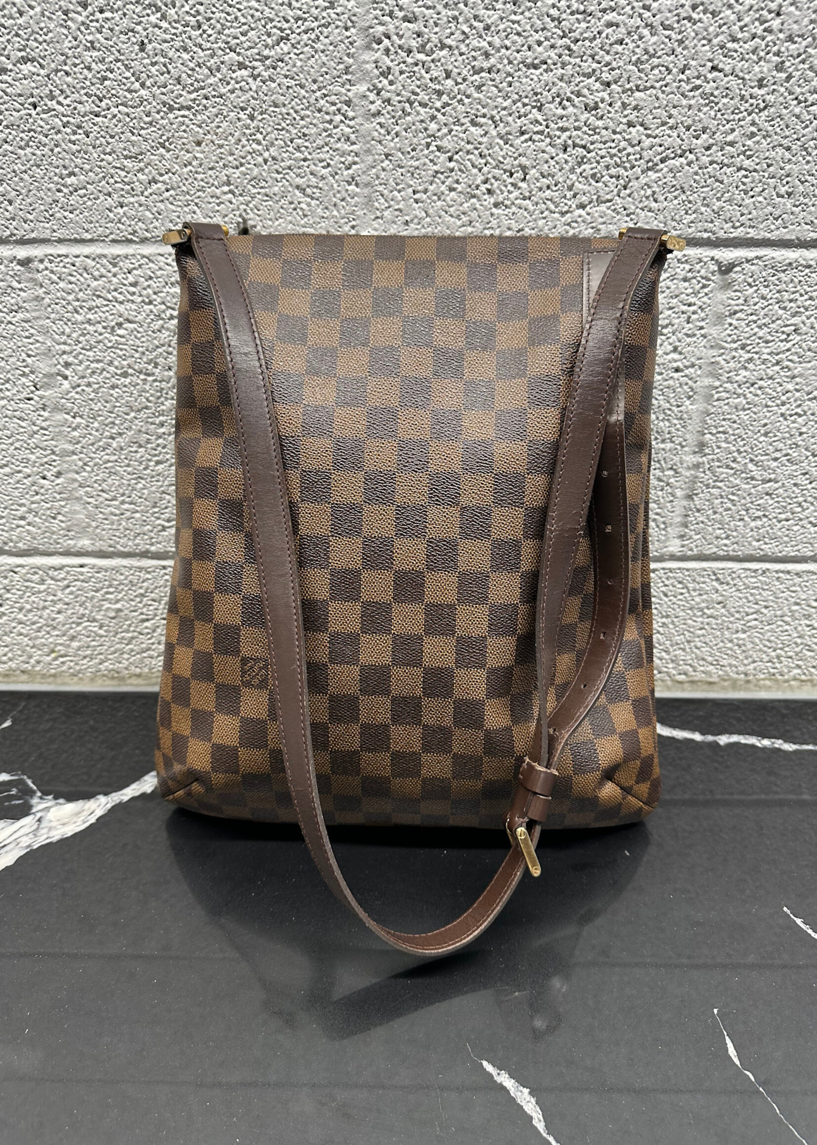 Louis Vuitton Brown Checker Musette Salsa Bag