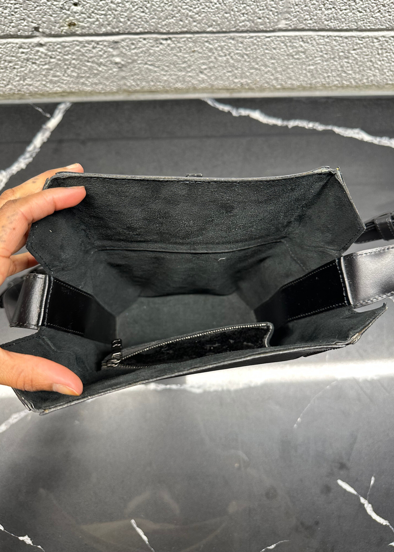 Louis Vuitton Black Epi Leather Sac Seau Bag