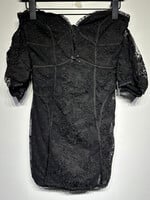 NWT For Love & Lemons Black Lace Dress S