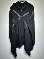 Killstar Black Gothic Faux Leather Hoodie L