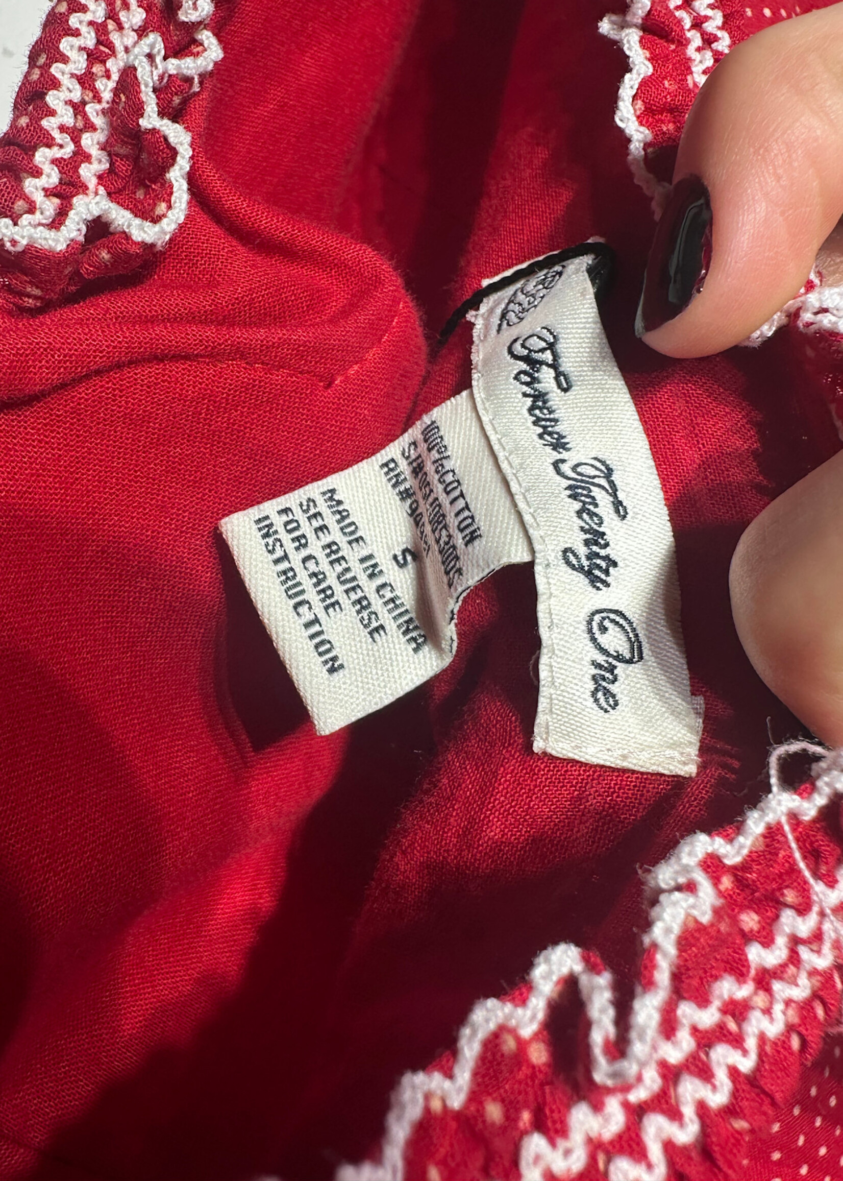 Forever 21 Vintage Red Polka Dot Dress S