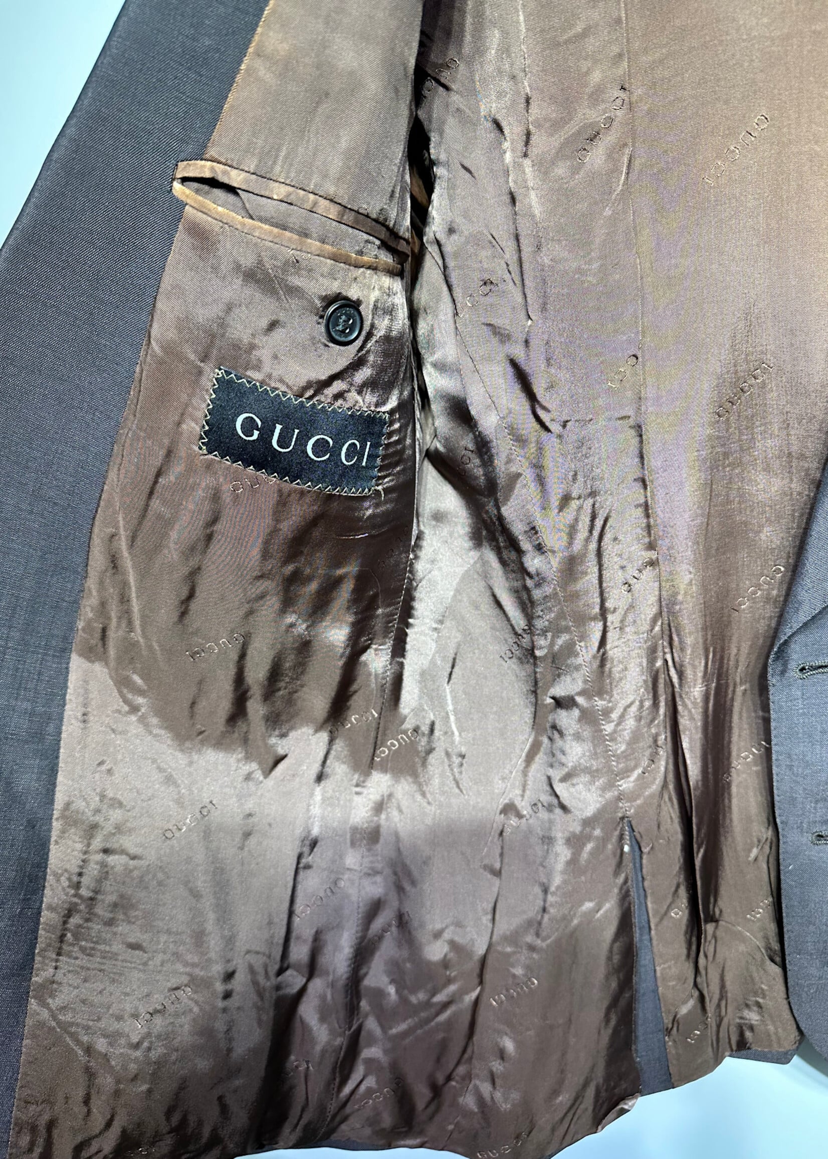 Gucci Tom Ford Brown Blazer 52/L As Is