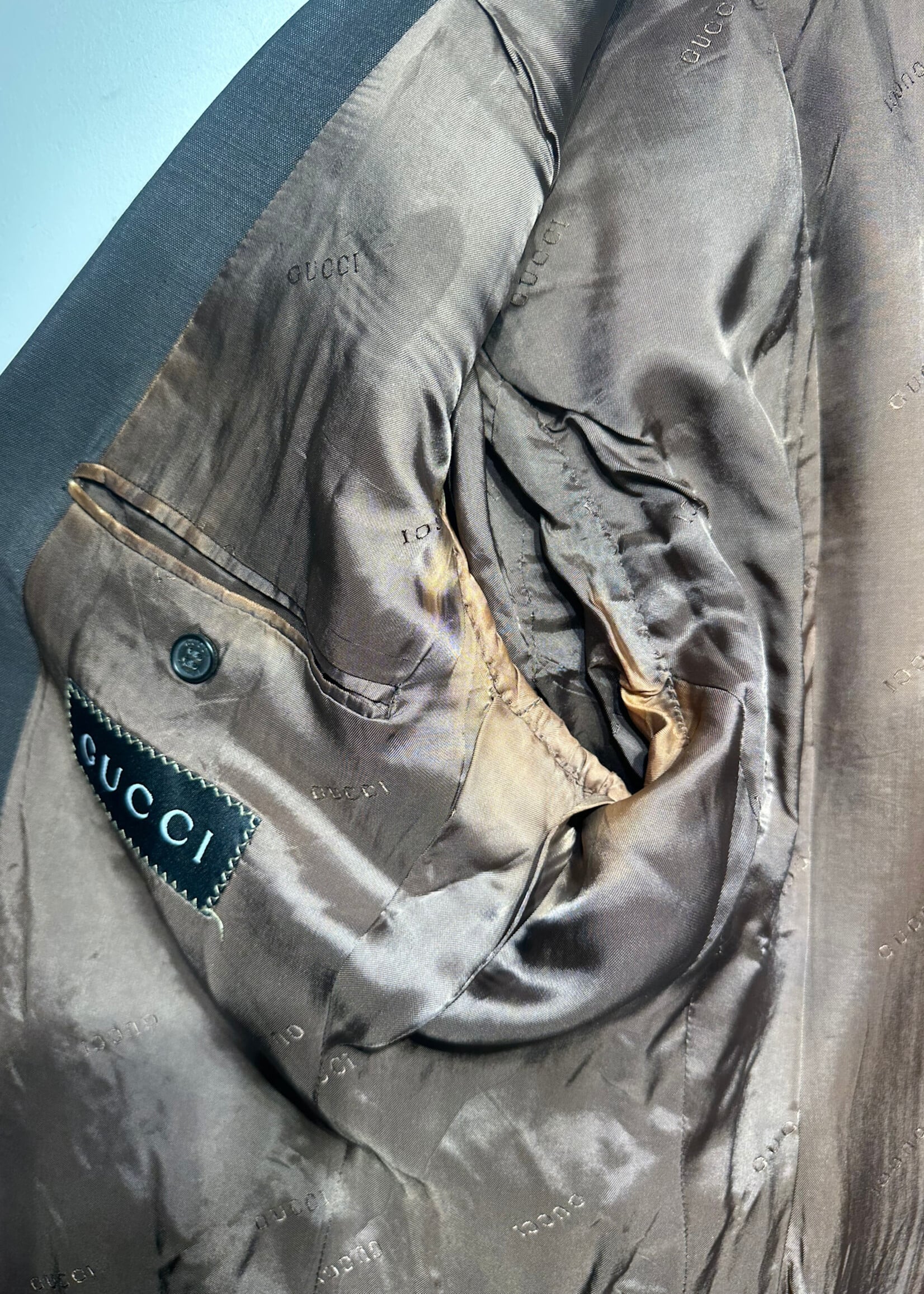 Gucci Tom Ford Brown Blazer 52/L As Is