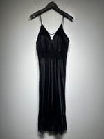 All Saints Black Satin Lace Slip Dress L Fem