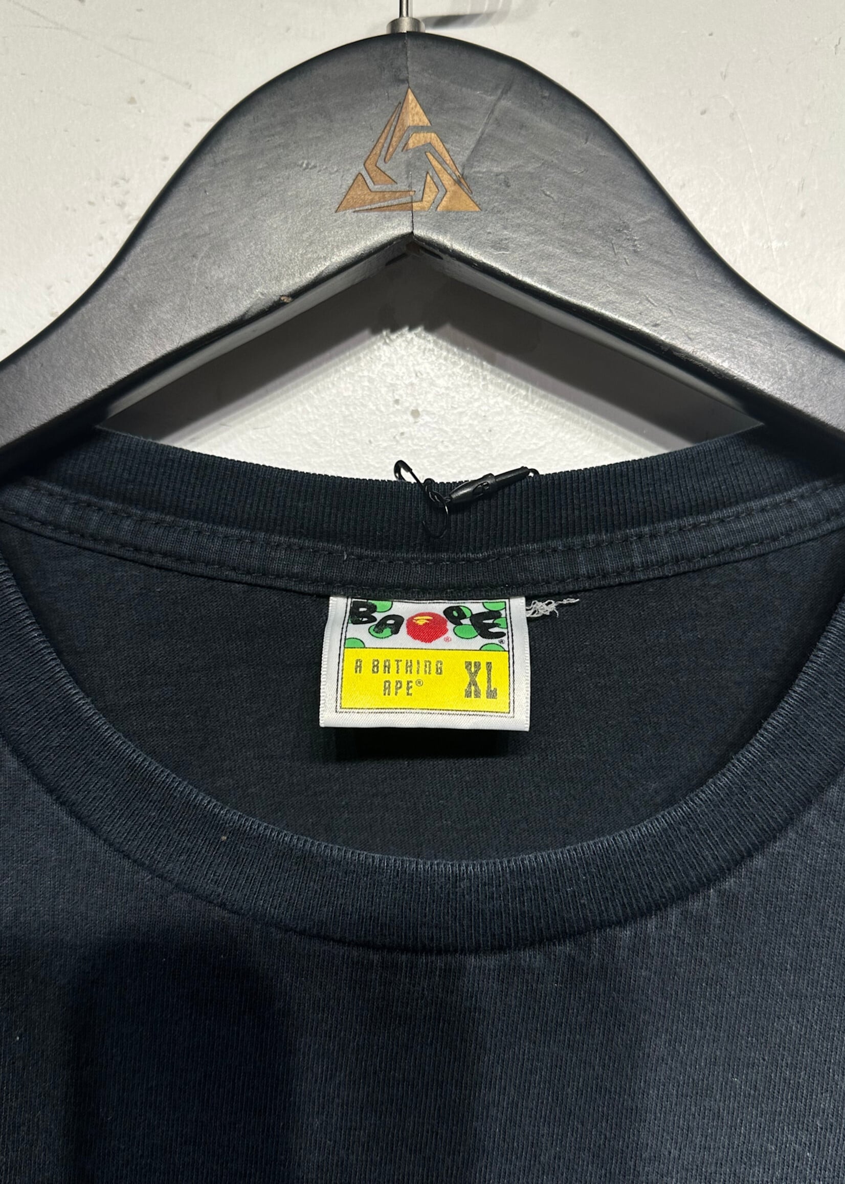 Bape Black Shark Zipper Graphic Tee L