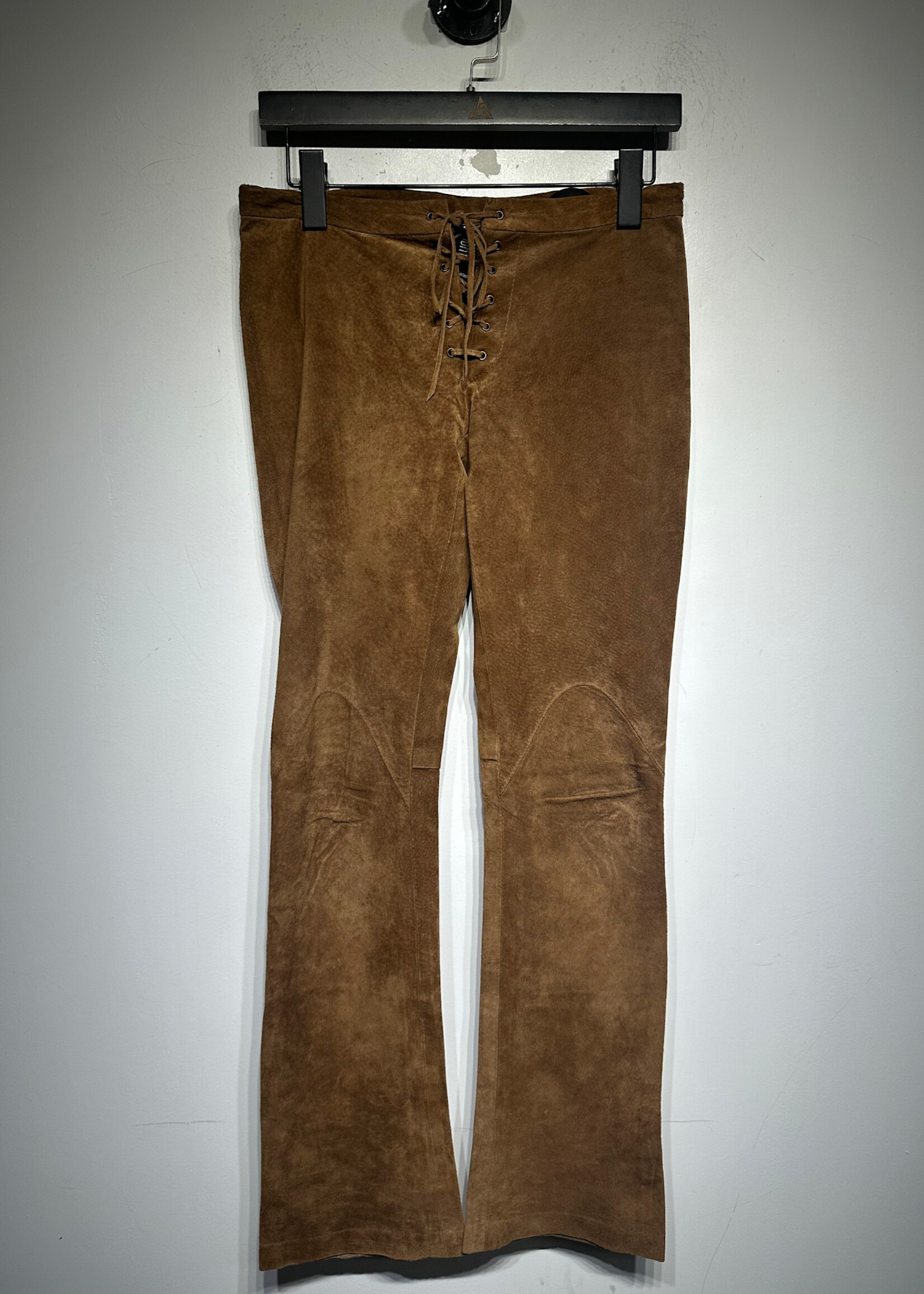Laundry Brown Suede Lace Front Pants 26