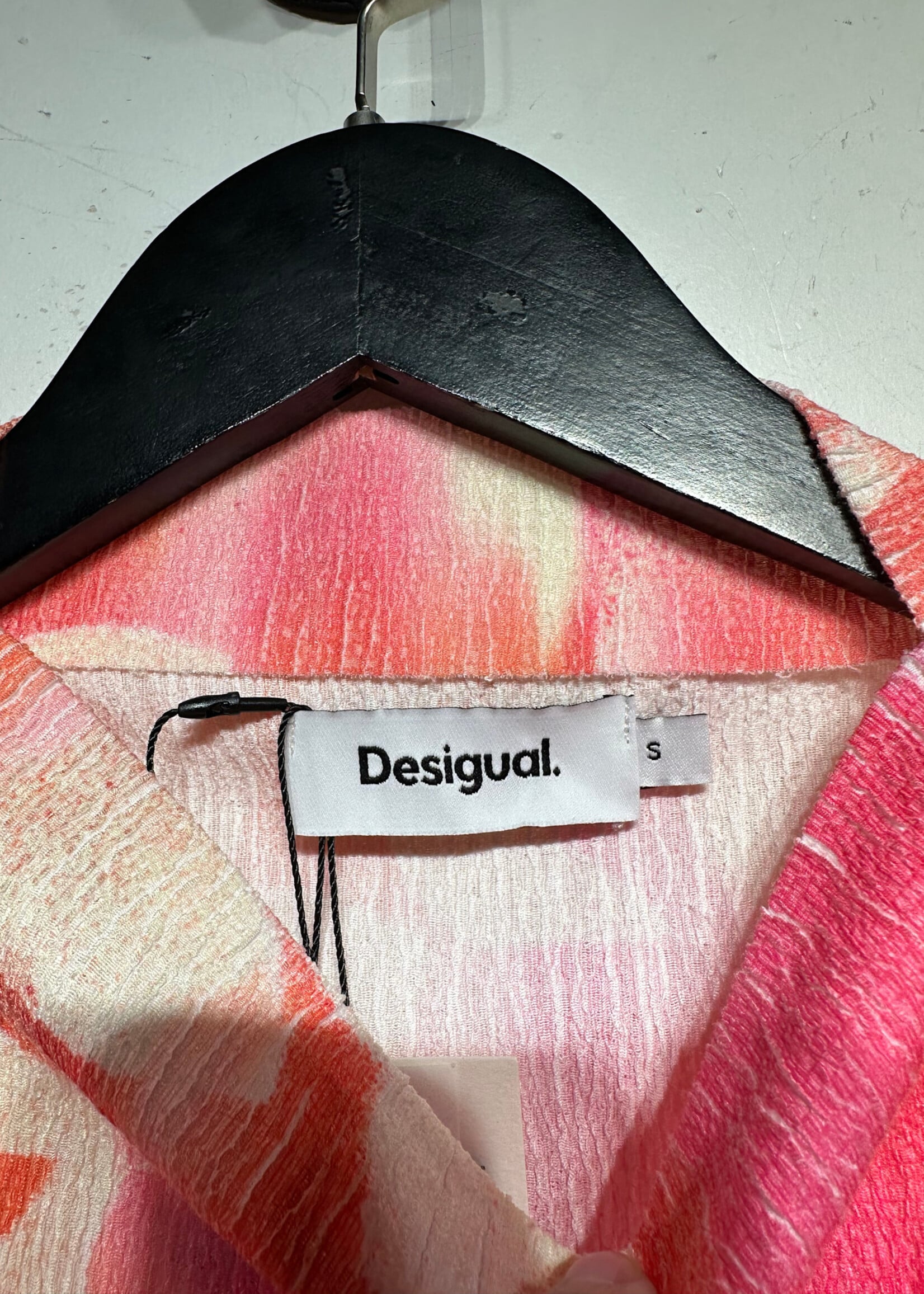 Desigual NWT Orange Pink Dye Top S