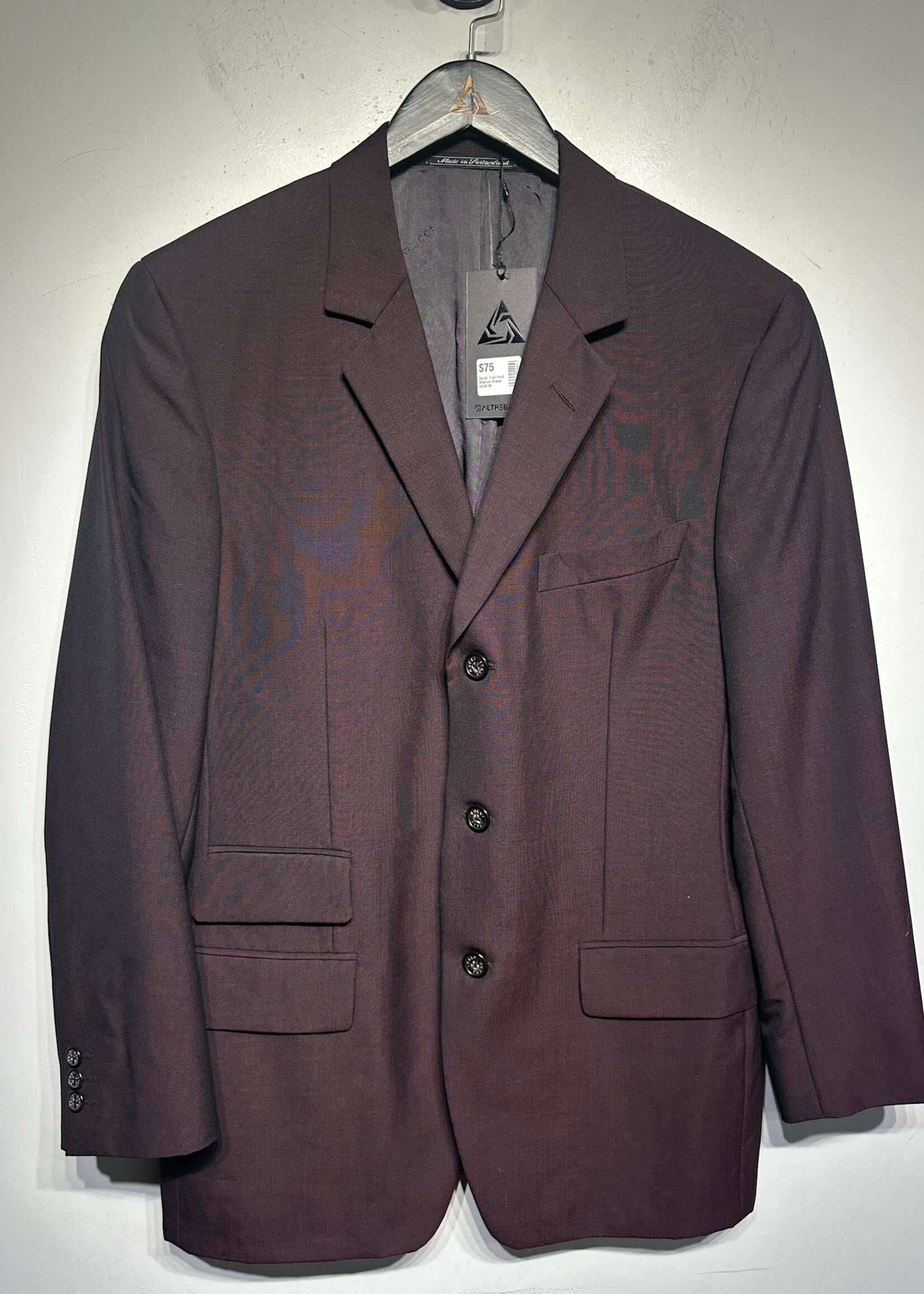 Gucci Tom Ford Maroon Blazer 48/M