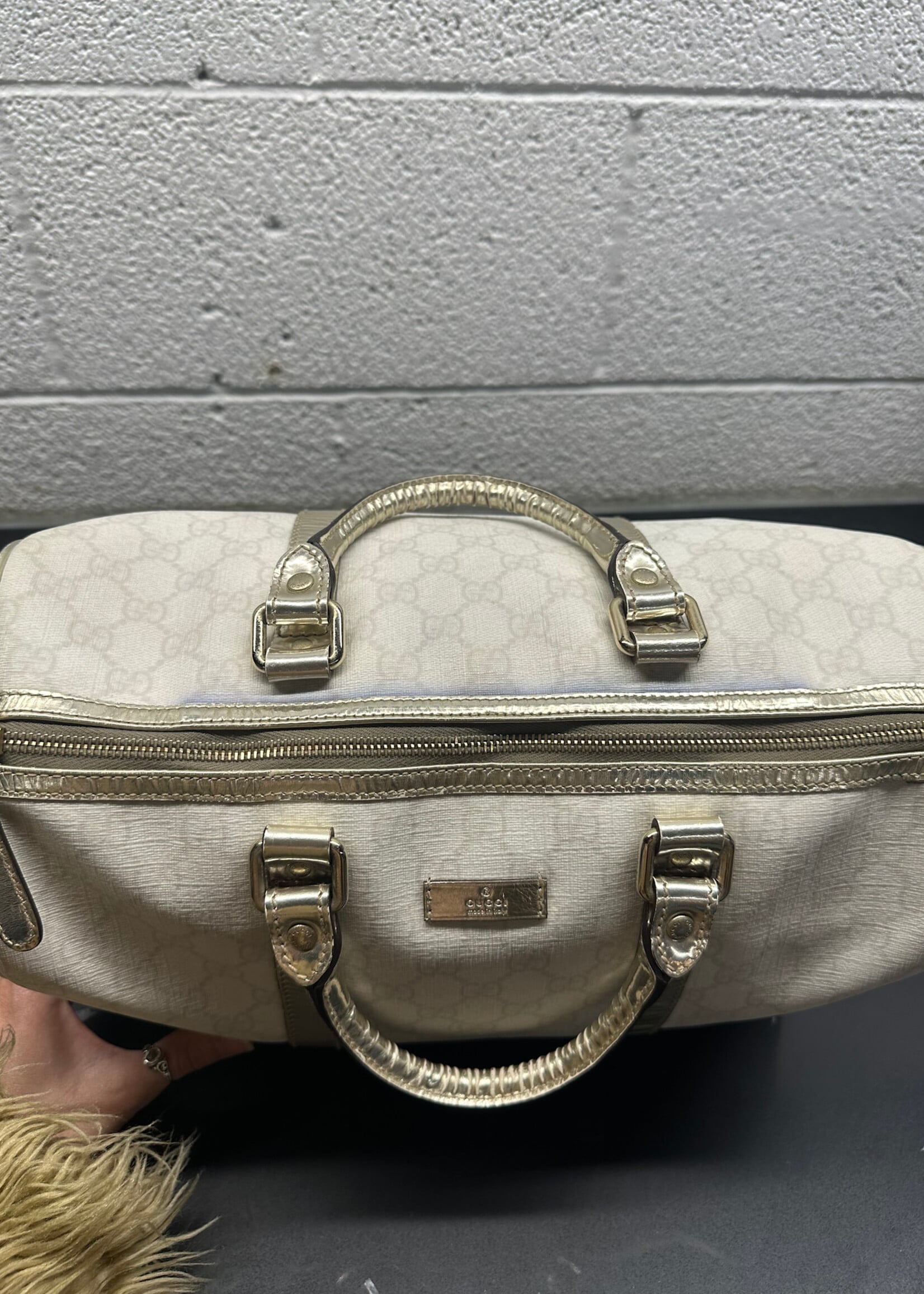 Gucci GG Silver Trim Boston