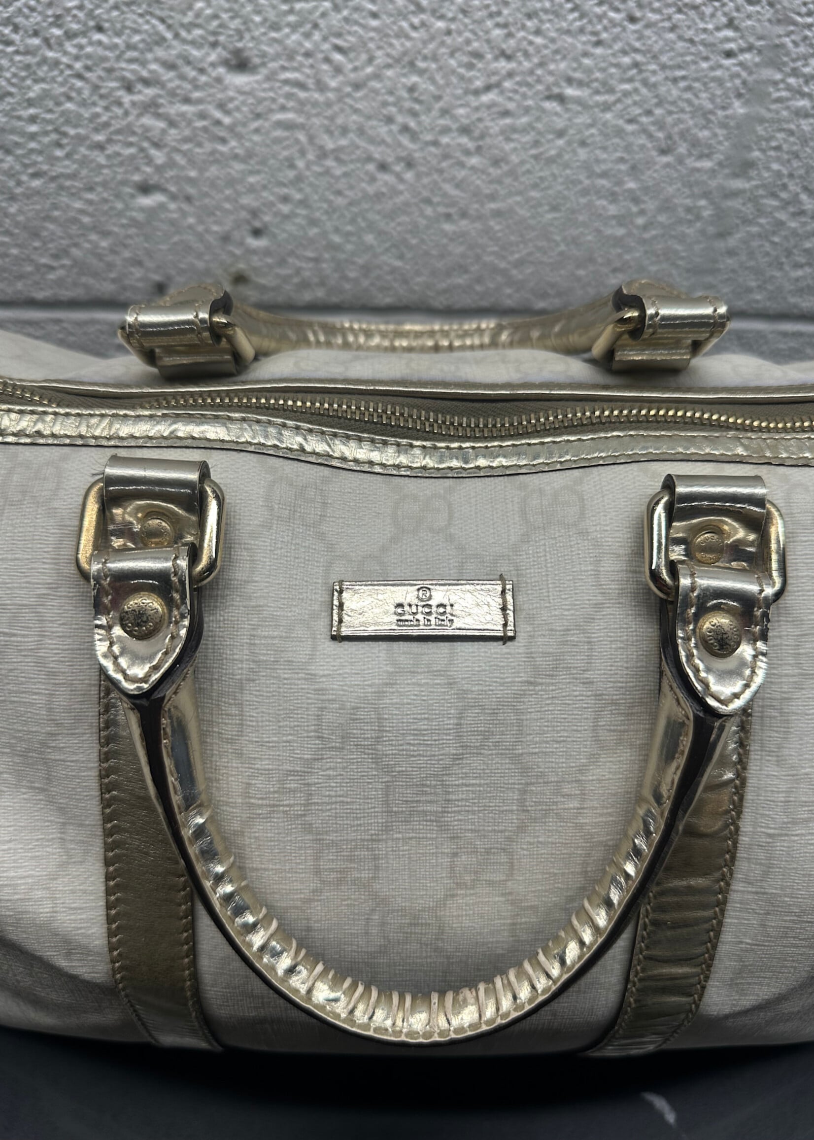 Gucci GG Silver Trim Boston