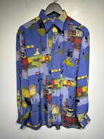 St. Remo Blue Abstract Artwork LS BU L