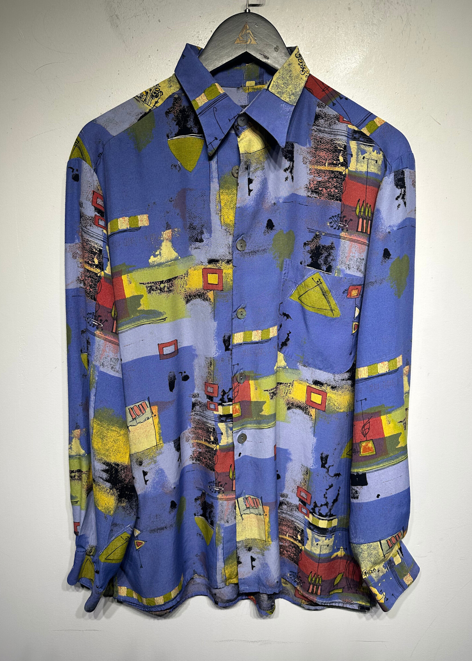 St. Remo Blue Abstract Artwork LS BU L