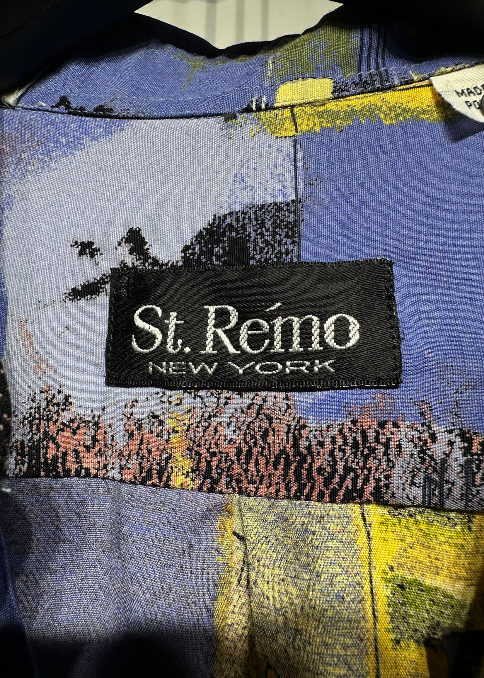 St. Remo Blue Abstract Artwork LS BU L