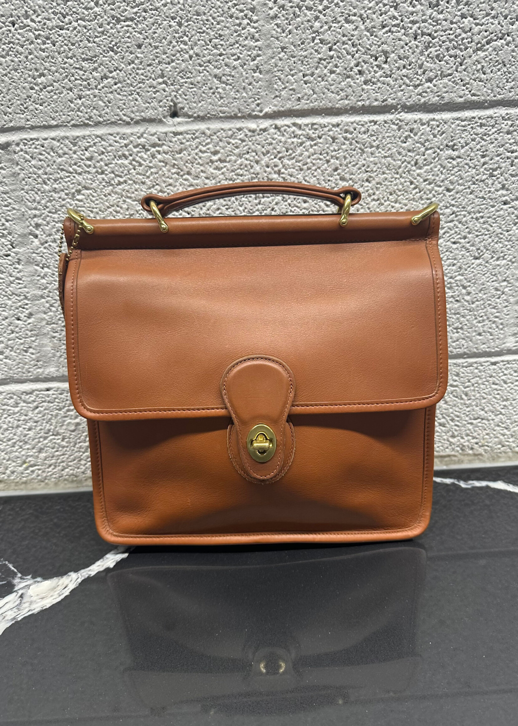 Coach Willis Vintage Tan Satchel As Is