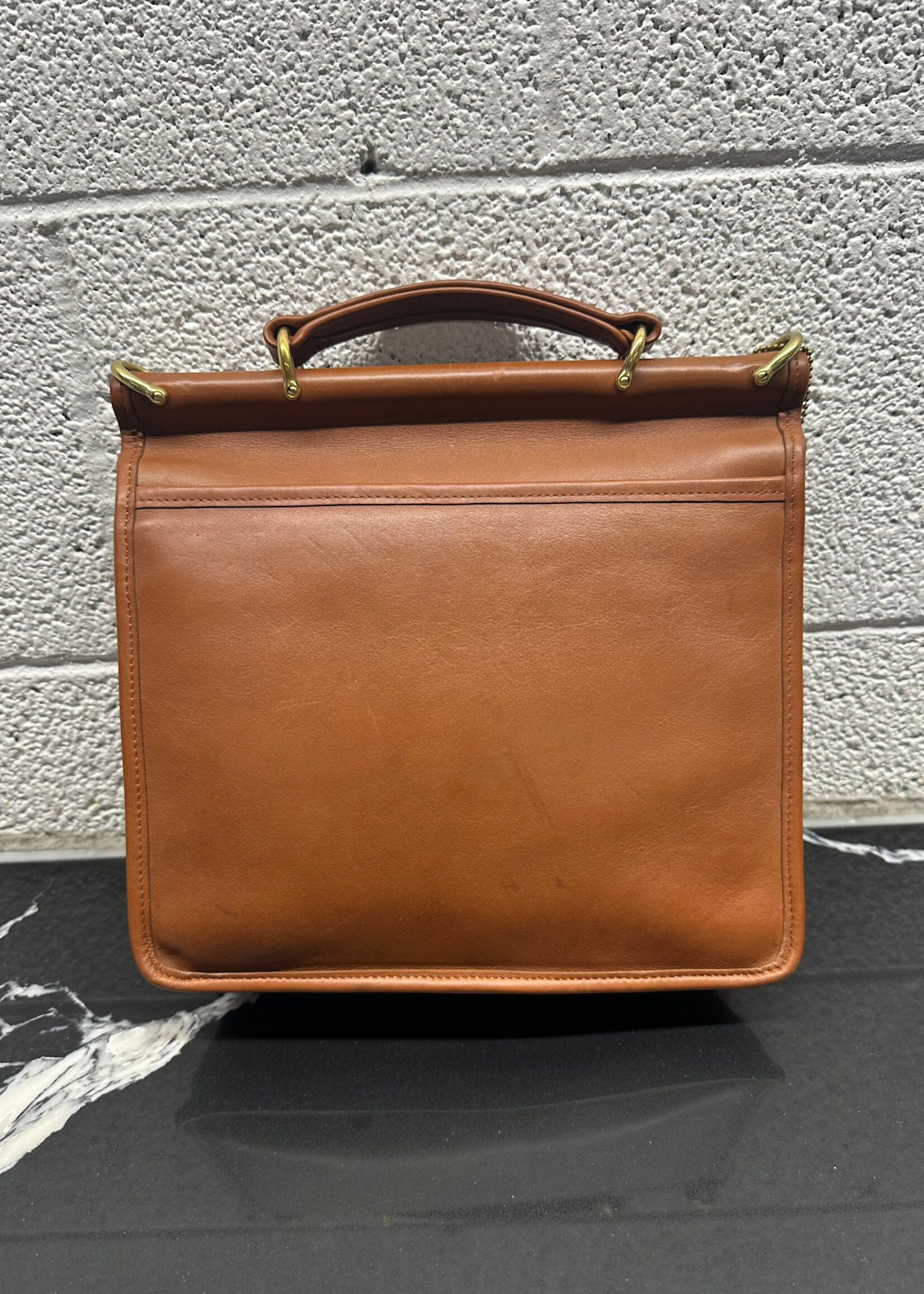 Coach Willis Vintage Tan Satchel As Is