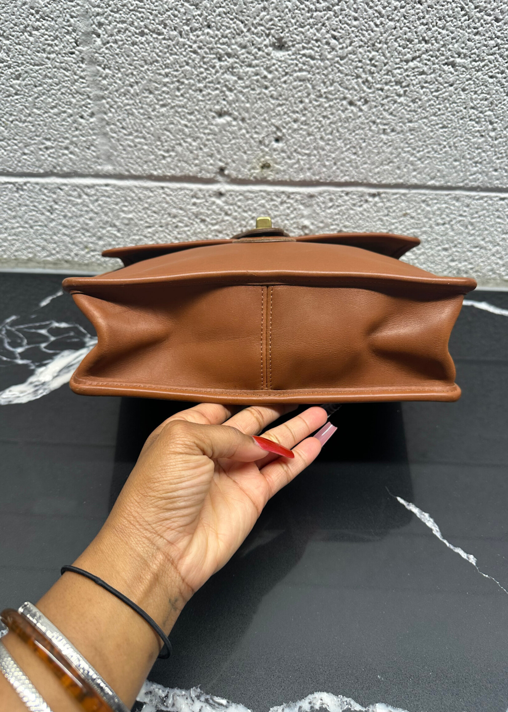 Coach Willis Vintage Tan Satchel As Is