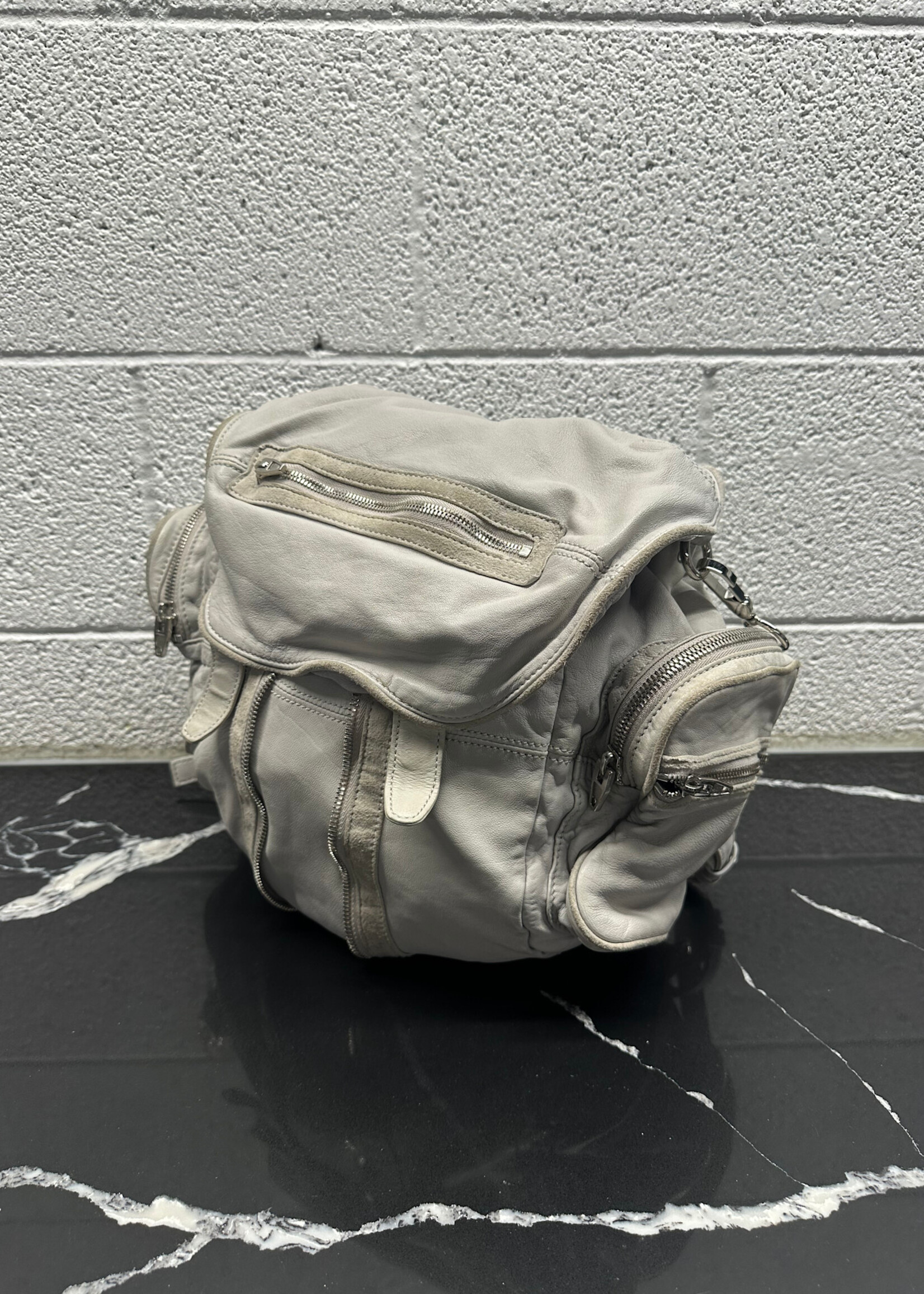 Alexander Wang Grey Leather Backpack