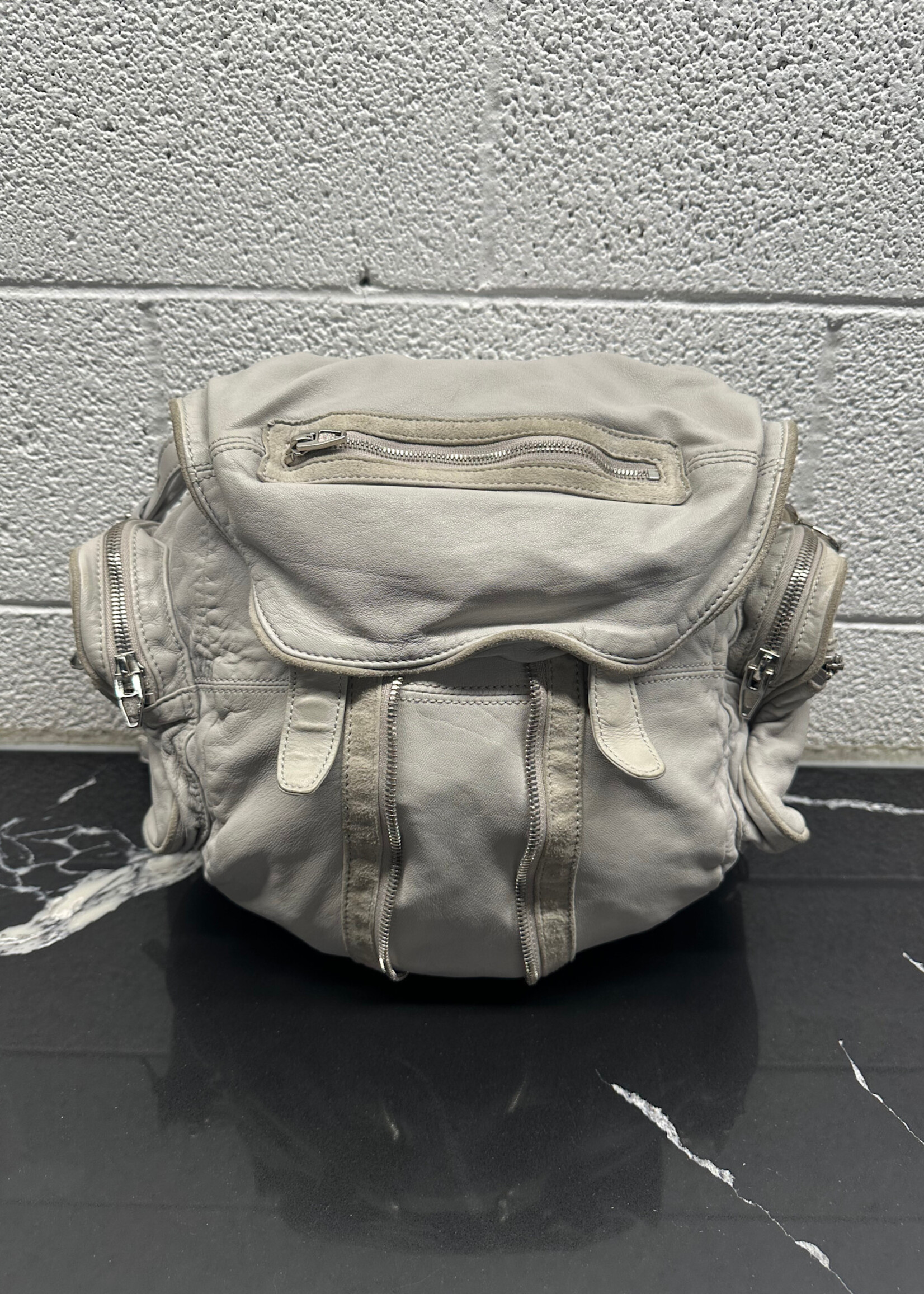 Alexander Wang Grey Leather Backpack