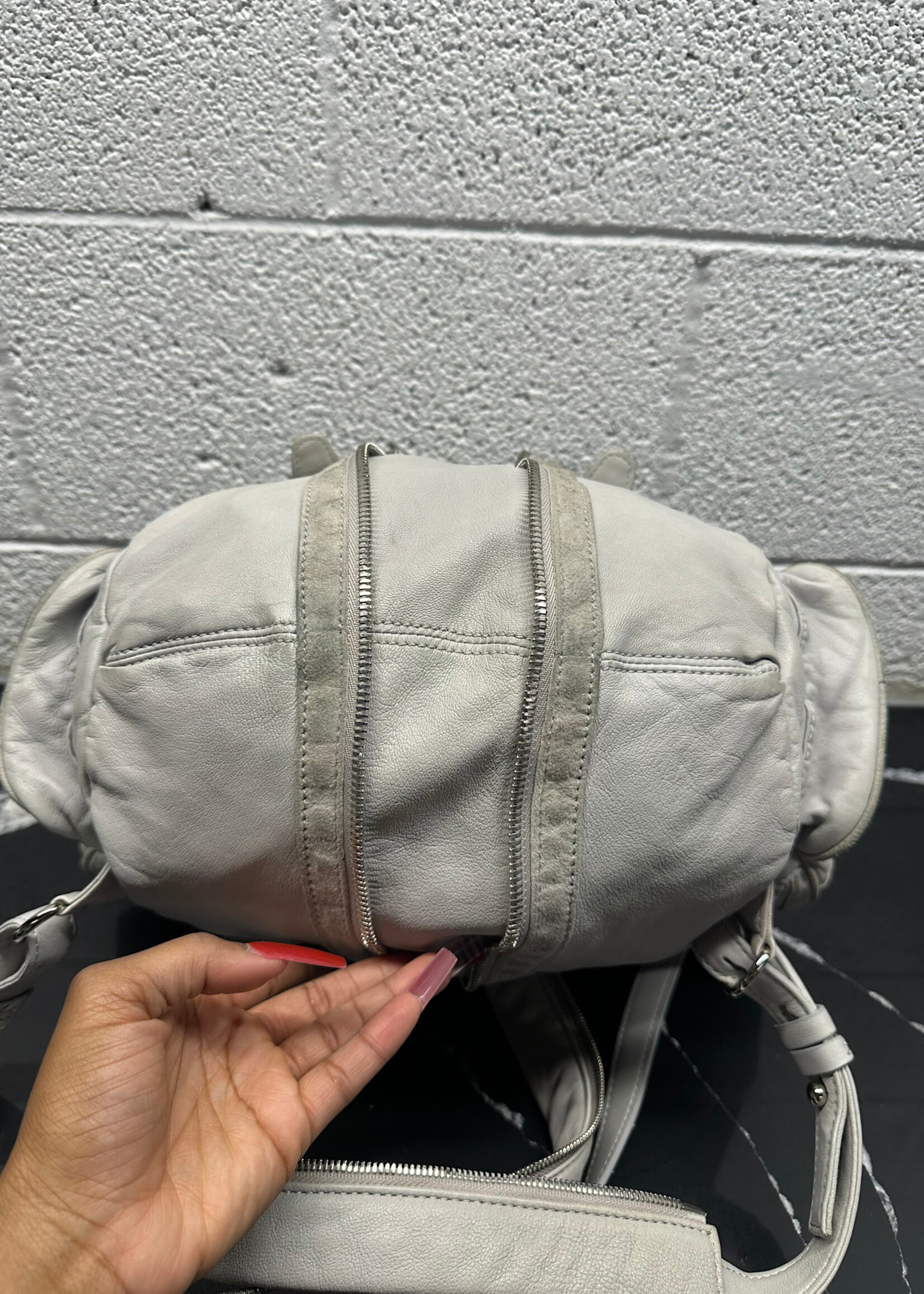 Alexander Wang Grey Leather Backpack