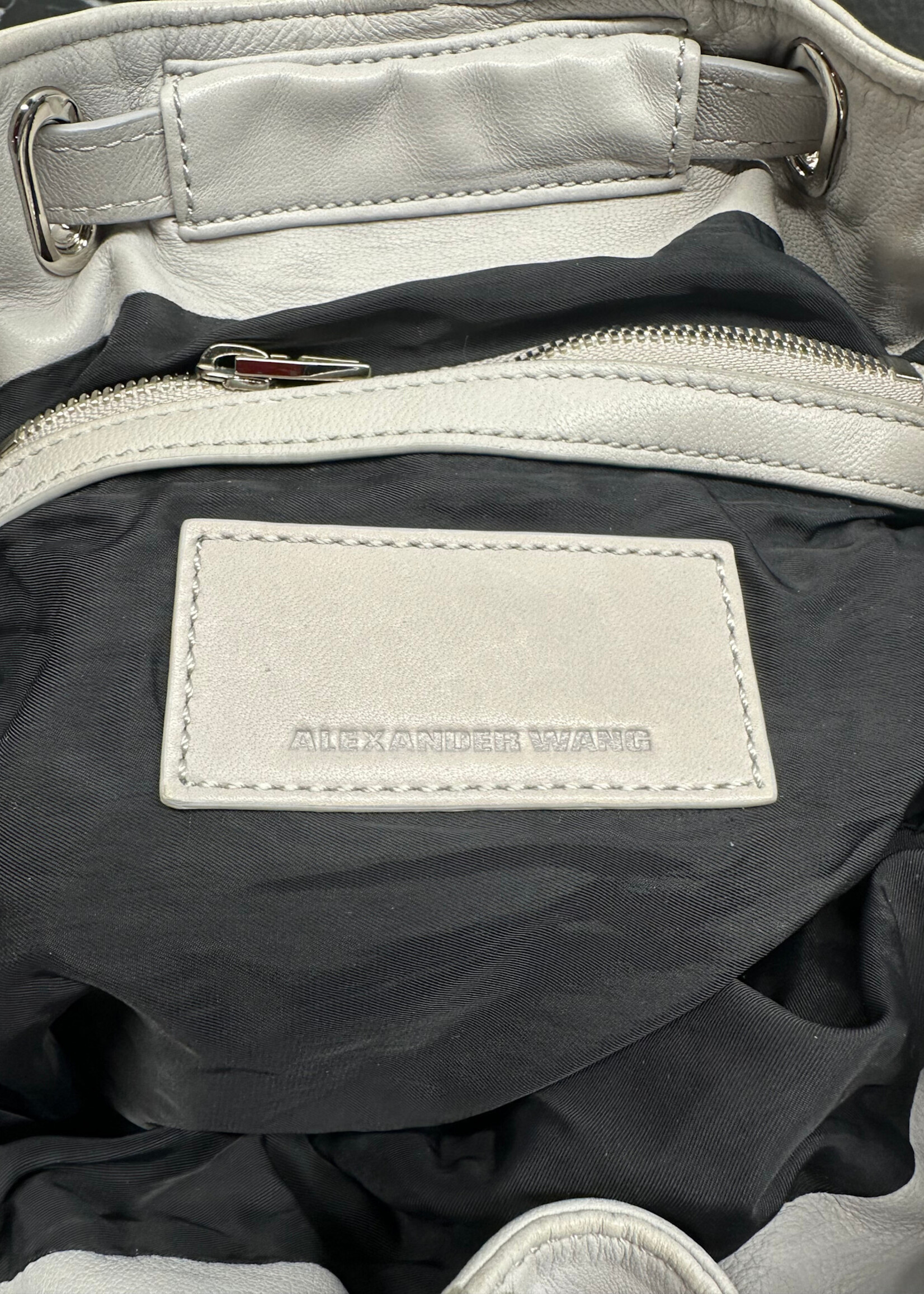 Alexander Wang Grey Leather Backpack