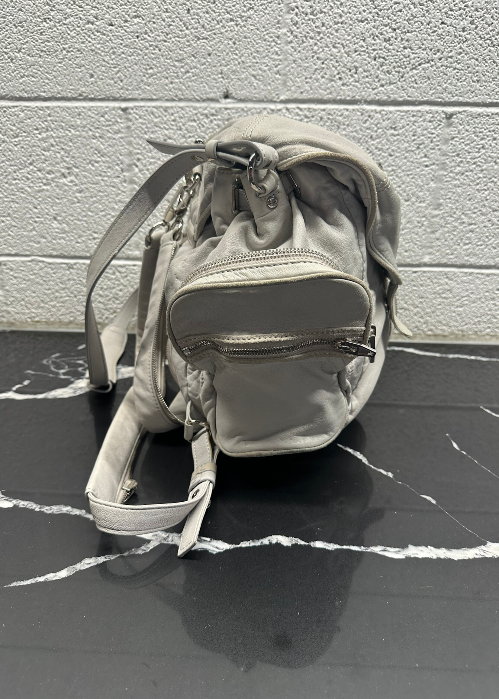 Alexander Wang Grey Leather Backpack