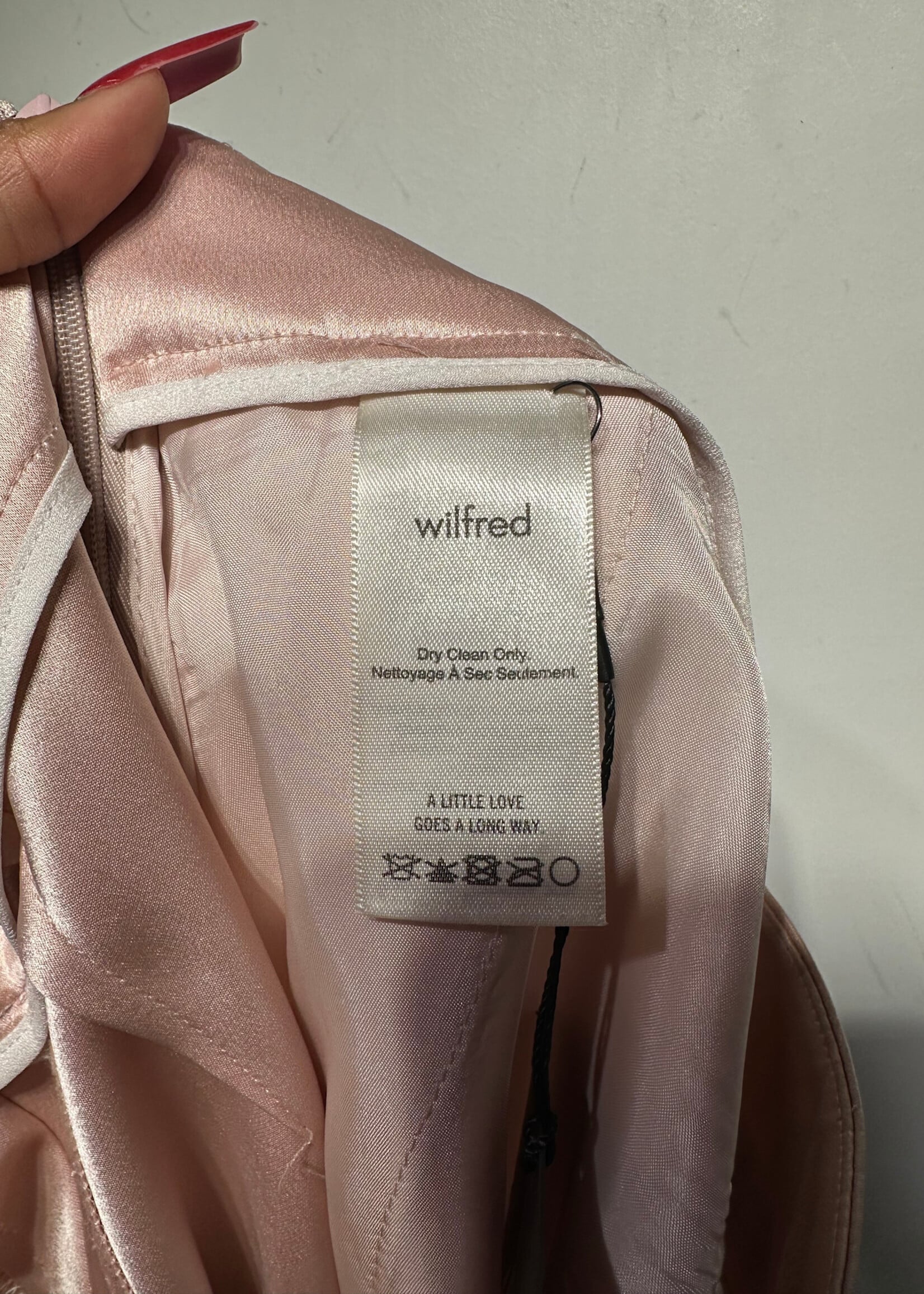 Wilfred Pink Silk High Wasited Pants 26