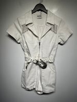 MUMU White Rhinstone Romper M