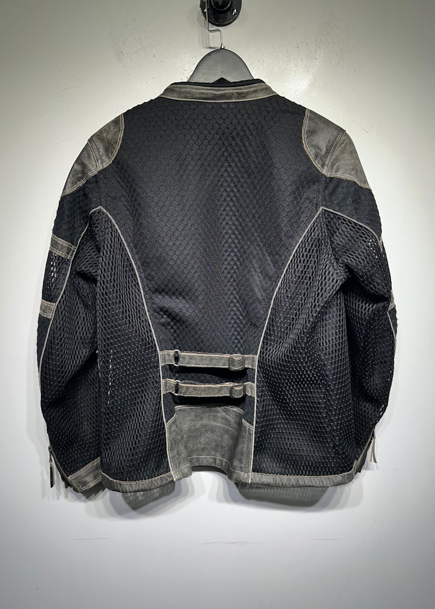 Harley Mesh Leather Trim Riding Jacket Masc XL