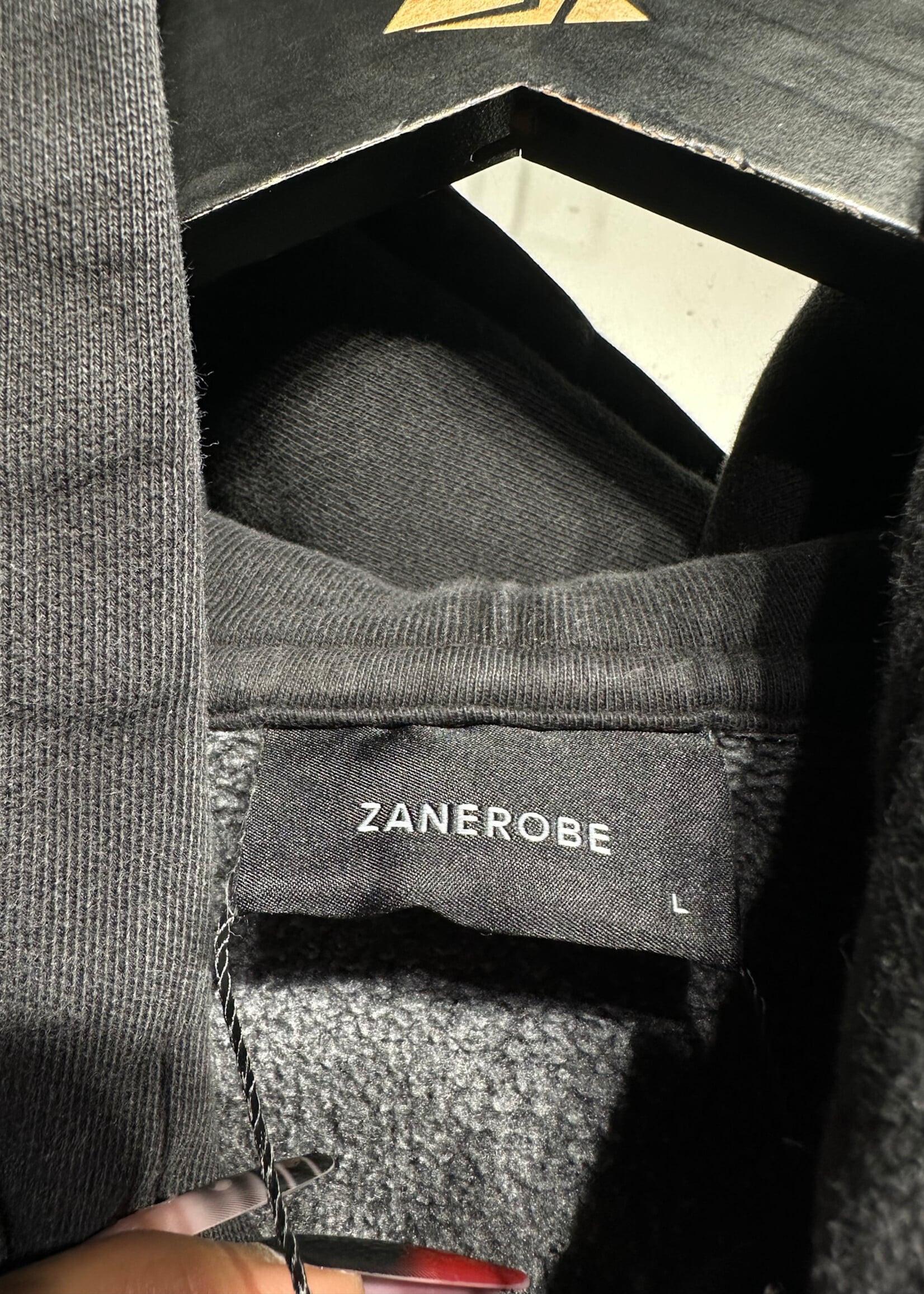 Zanerobe Faded Black Eagle Hoodie L