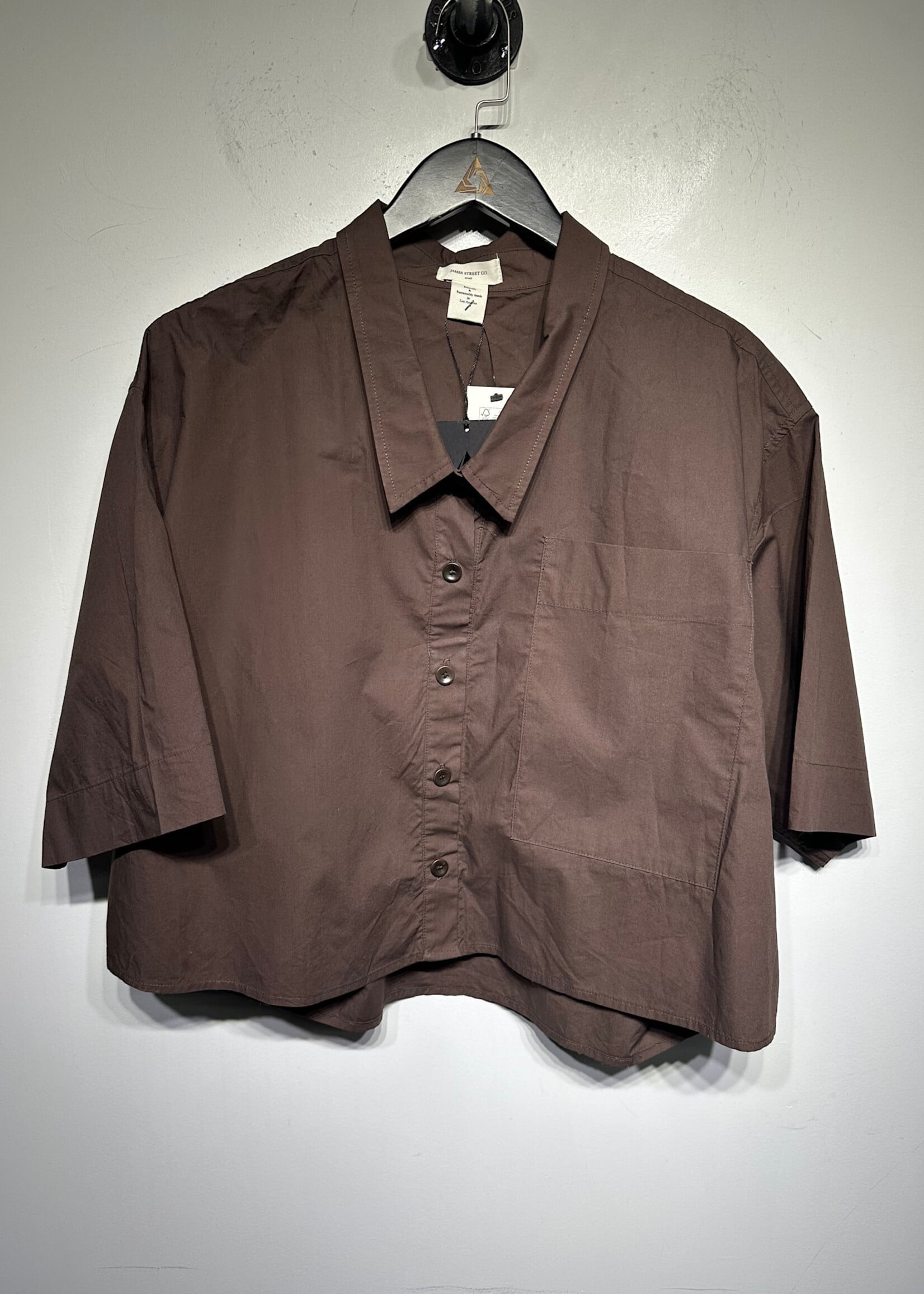 James Street Co NWT Brown Cropped Blouse S