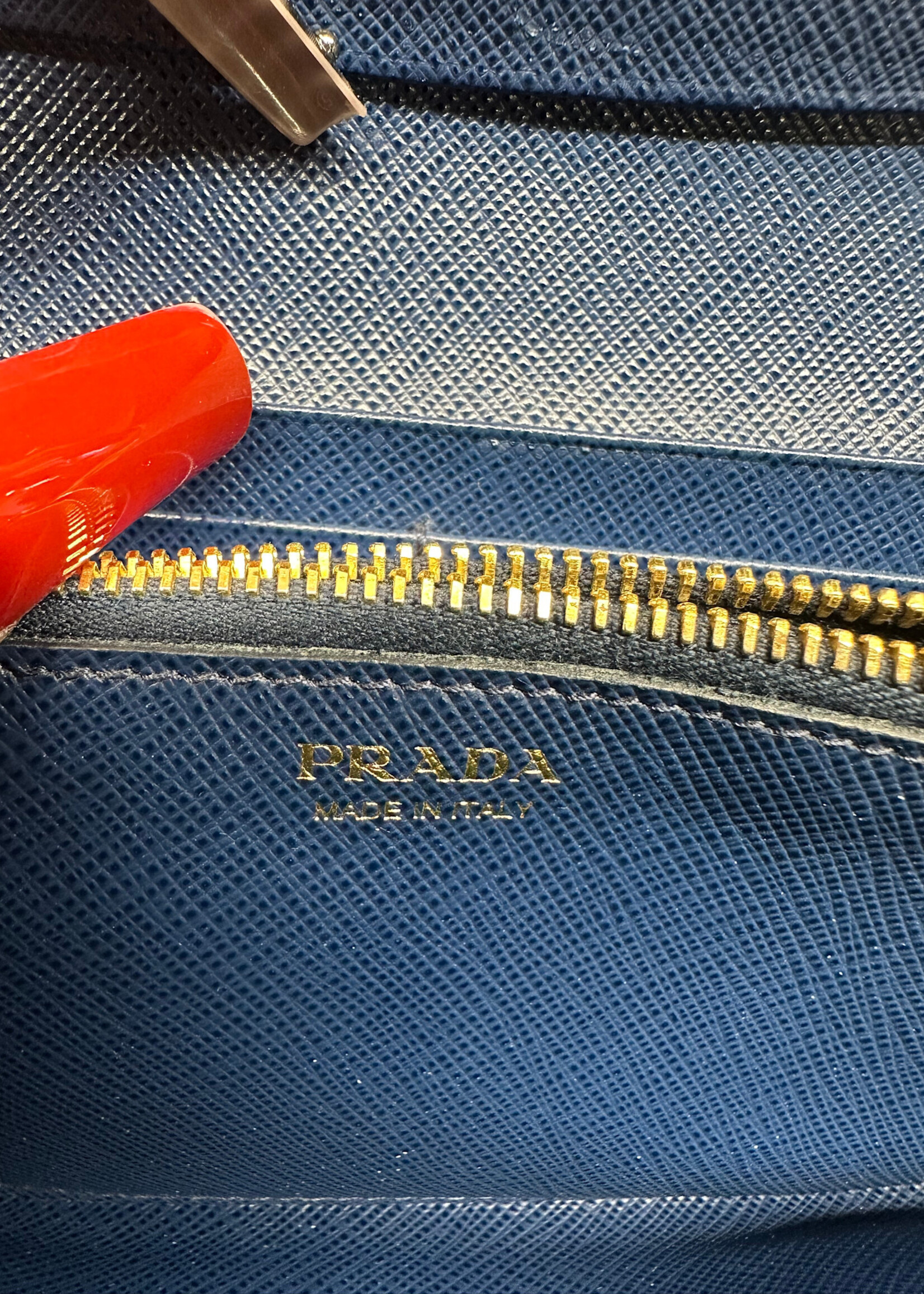 Prada White Saffiano Continental Wallet AS IS