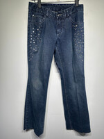 FUBU Dark Wash Rhinestone Flare Jeans Fem 30