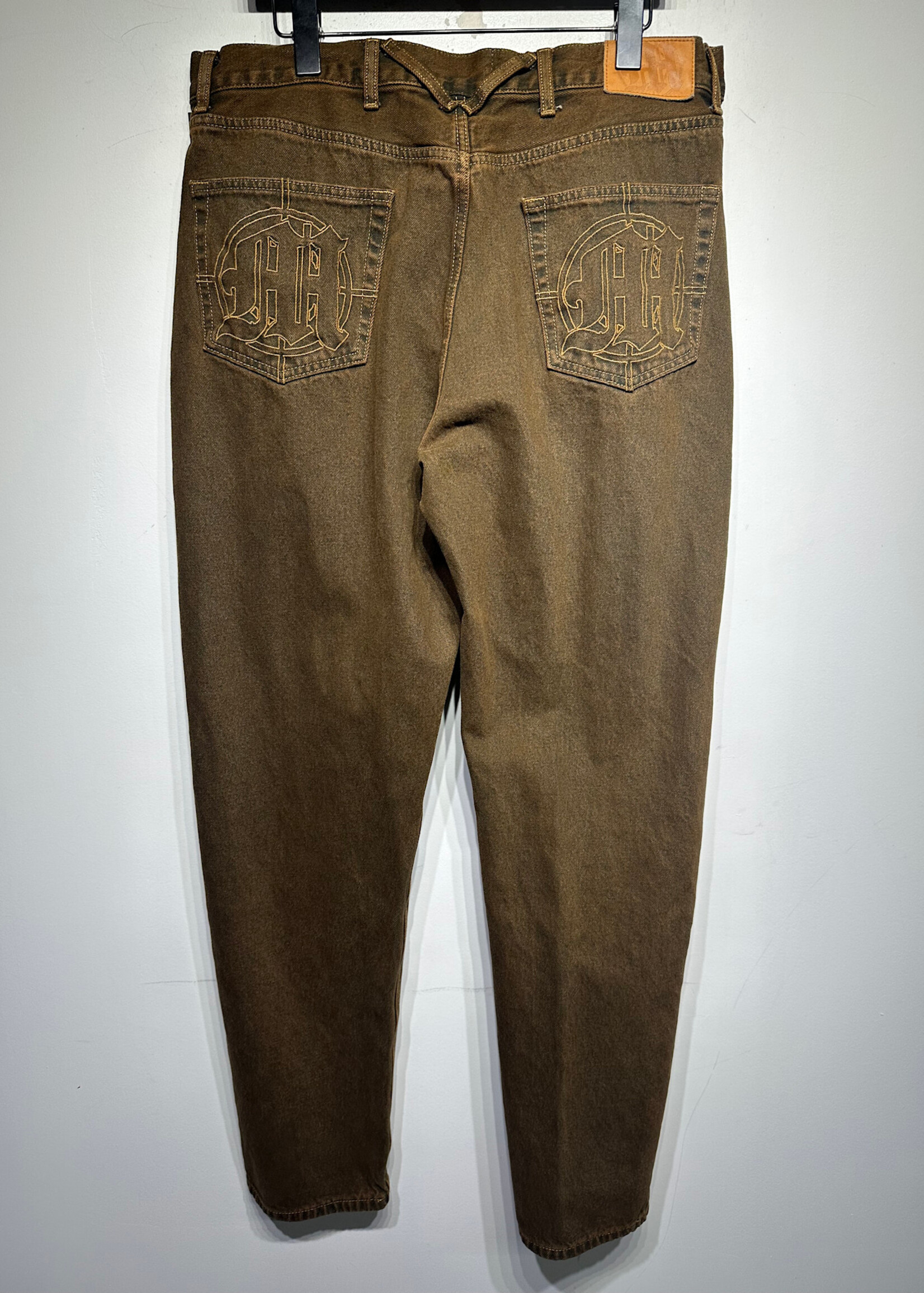 Menace Brown Washed Relax Fit Jeans Masc 36