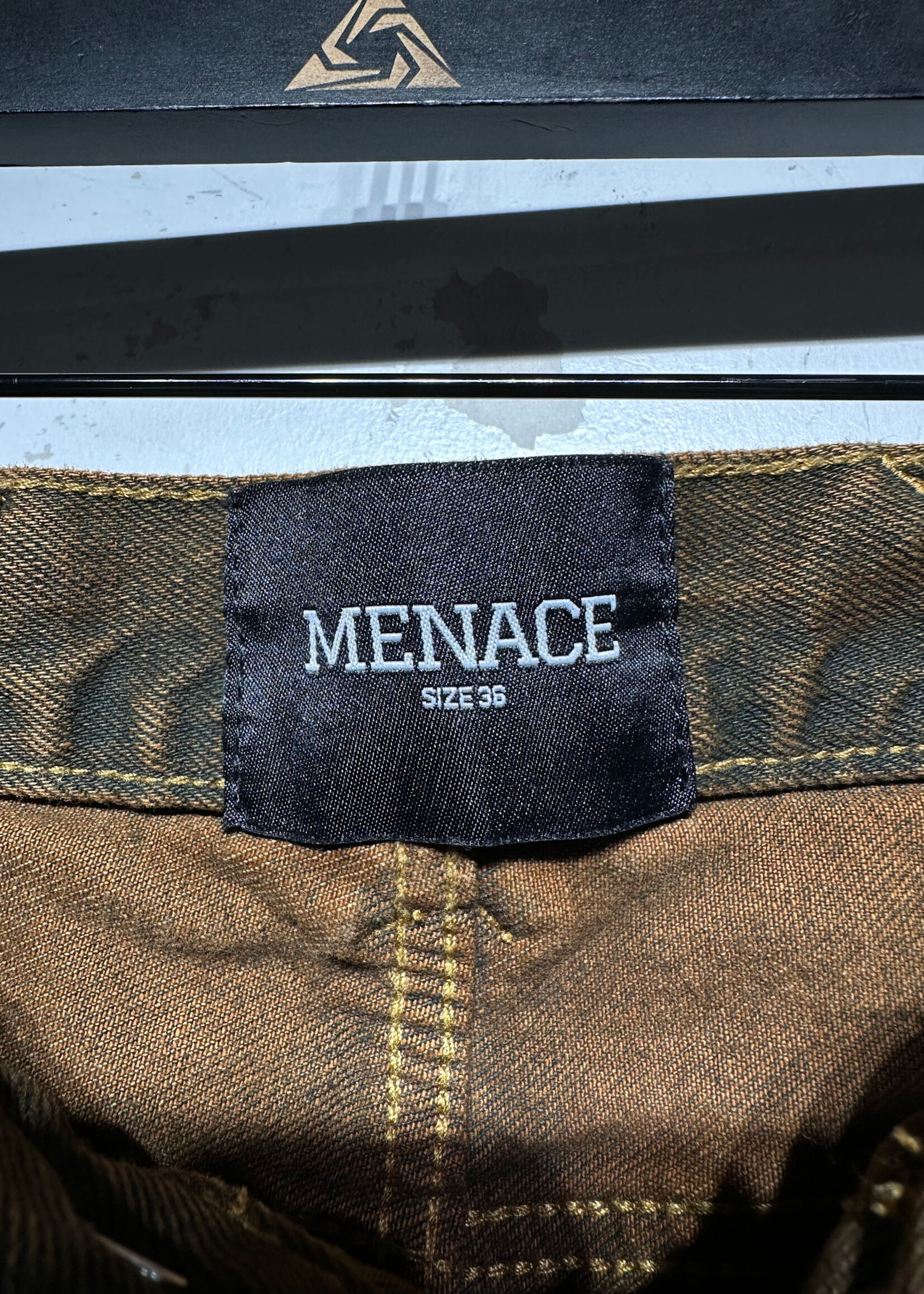 Menace Brown Washed Relax Fit Jeans Masc 36