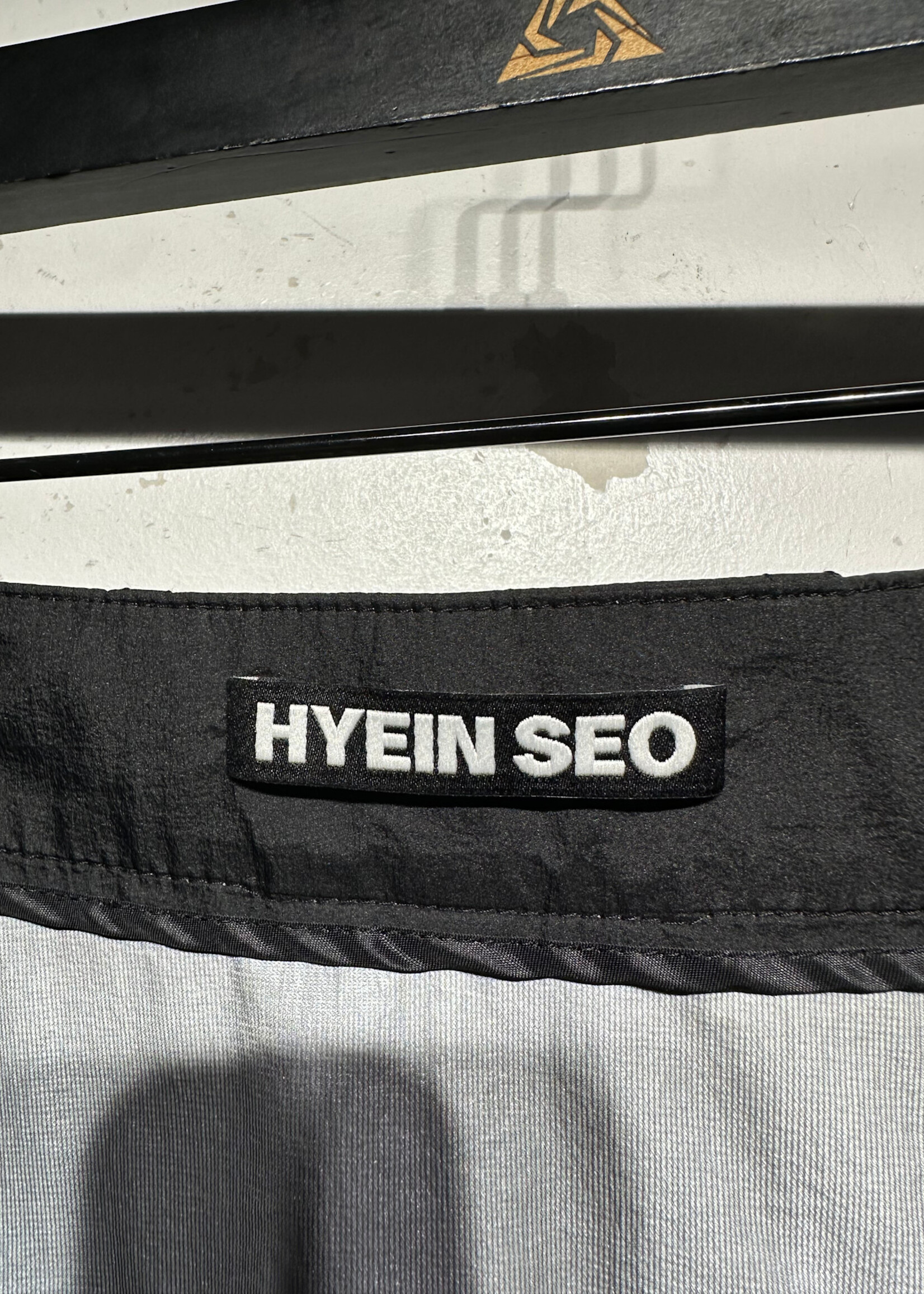 Hyein Seo Black J Nylon Pants Masc 30