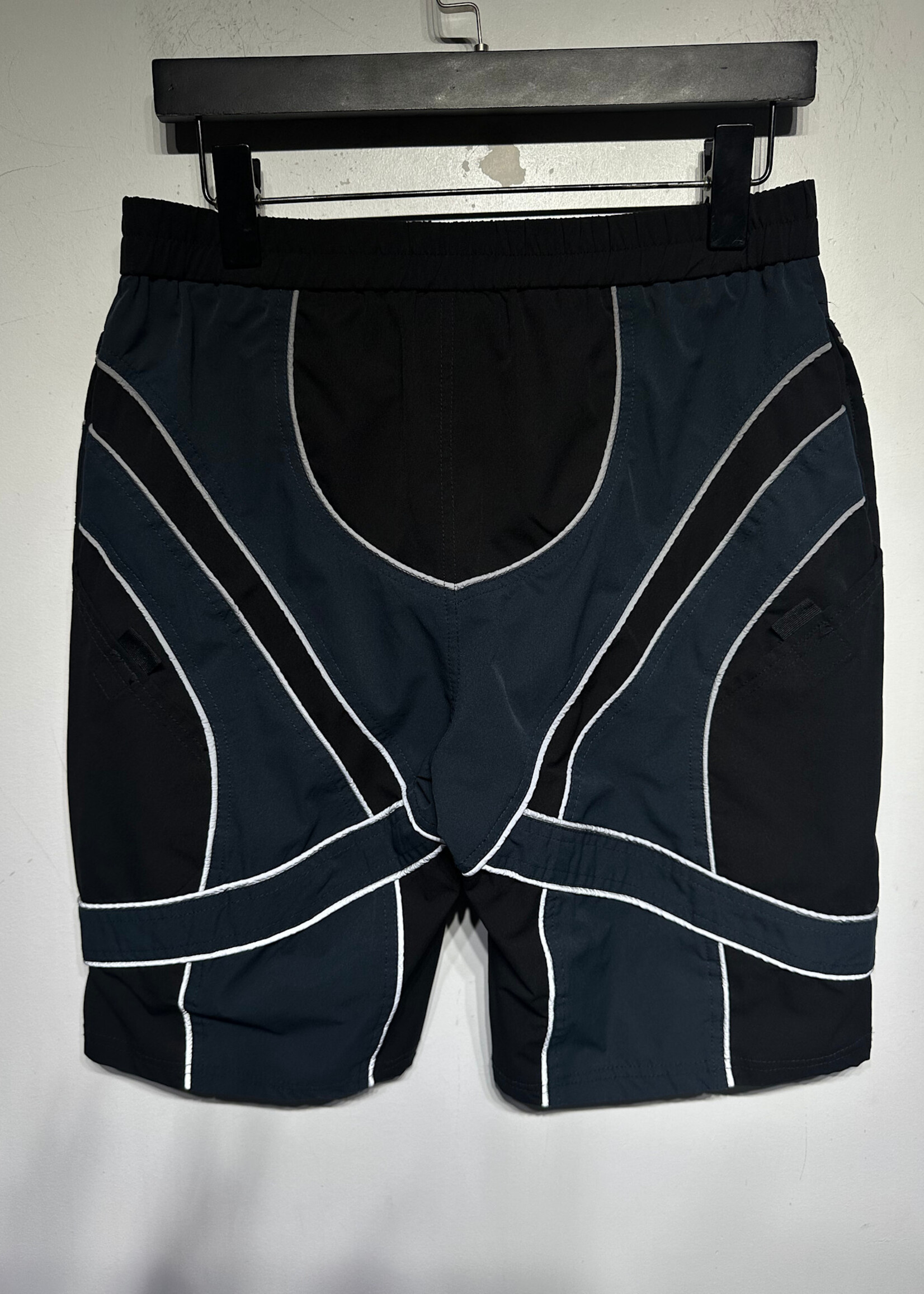 Happy 99 Dark Grey Black Panel Shorts 28