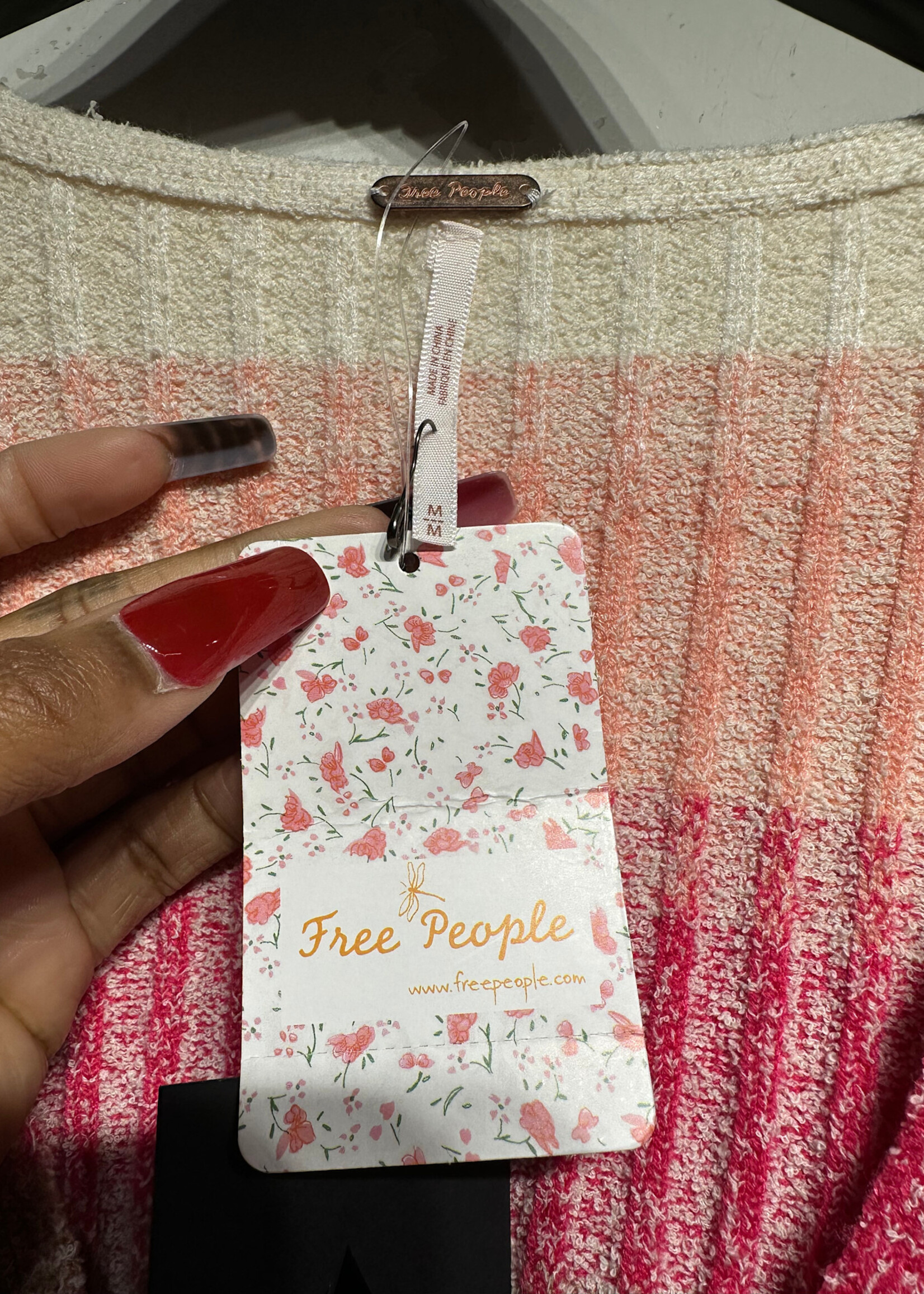 Free People NWT Multicolor Knit Cardigan M