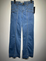 Free People Light Wash Slant Stitch Flares 28