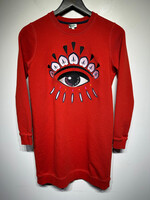 Kenzo Red Embroidered Sweater Dress XS