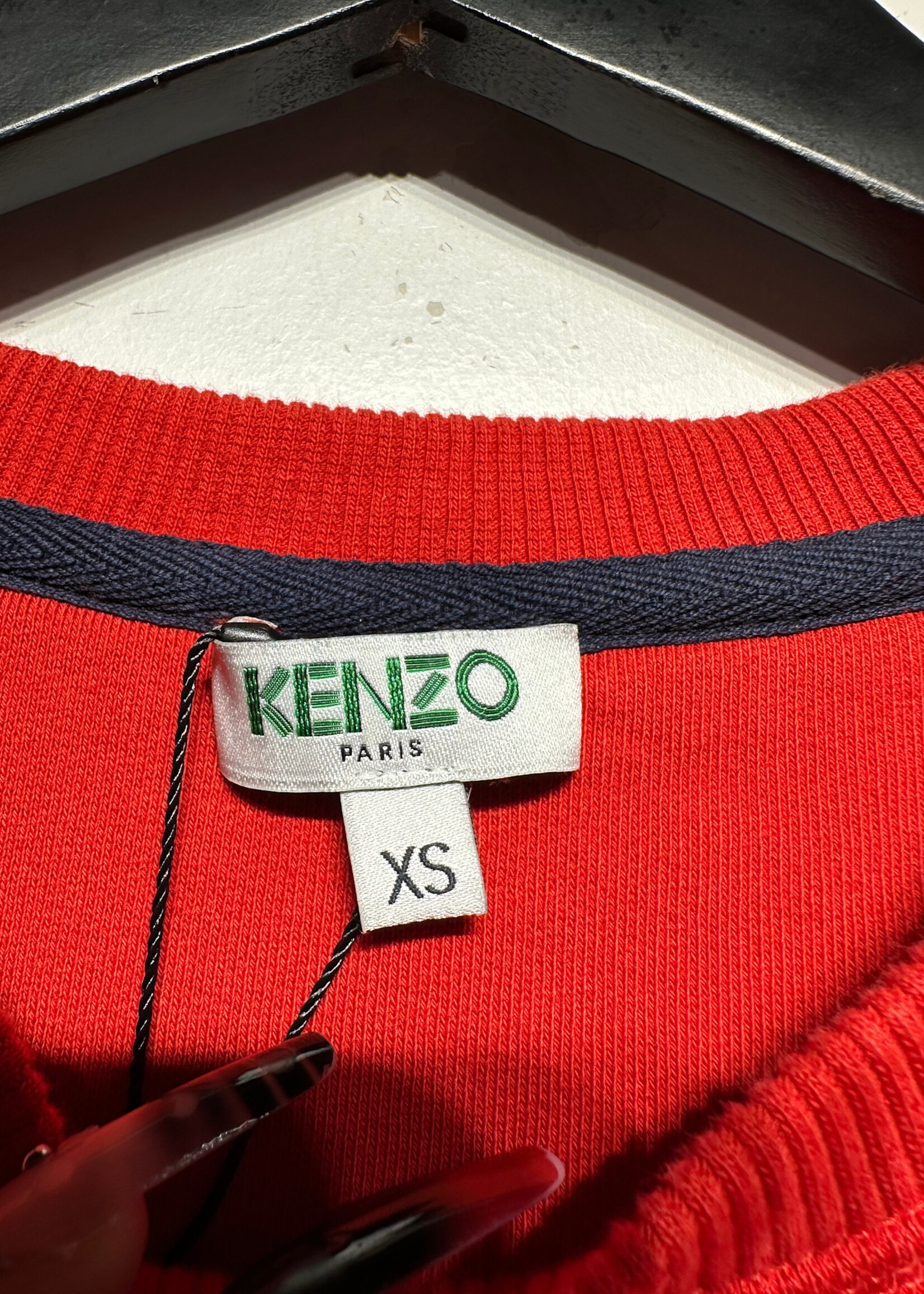 Kenzo Red Embroidered Sweater Dress XS