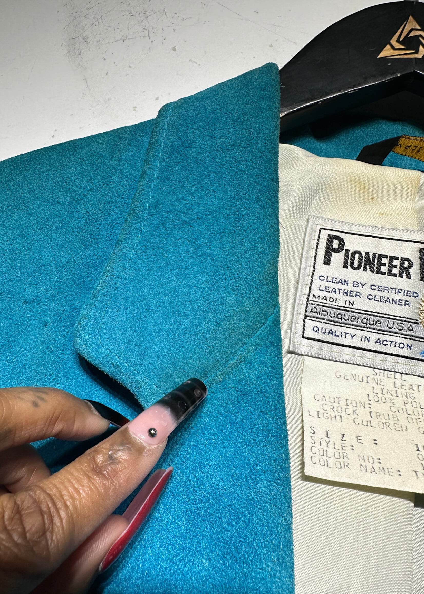Pioneer Wear Blue Suede Blazer M AS IS