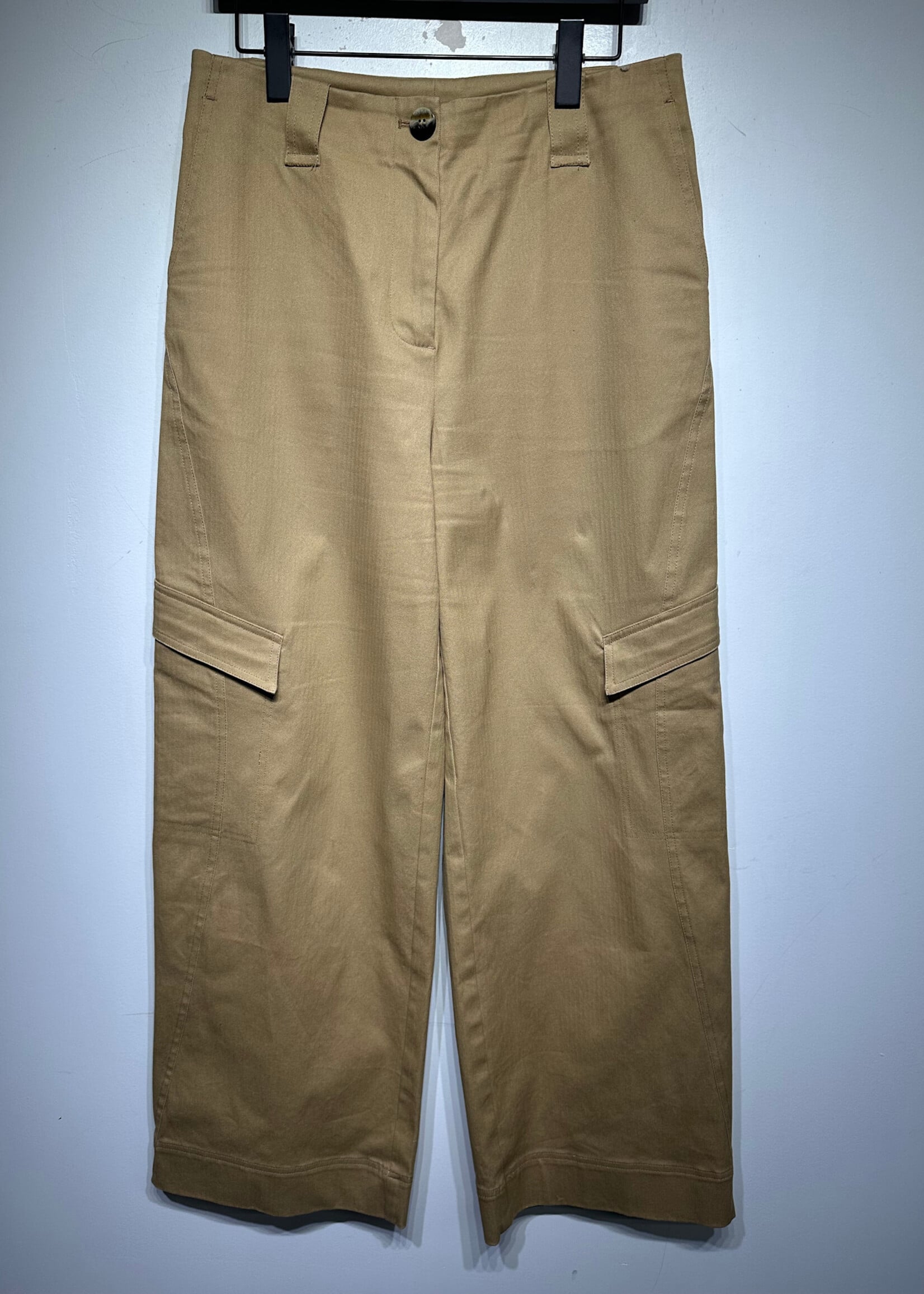 Ganni Beige Wide Leg Cargo Pants Fem 31