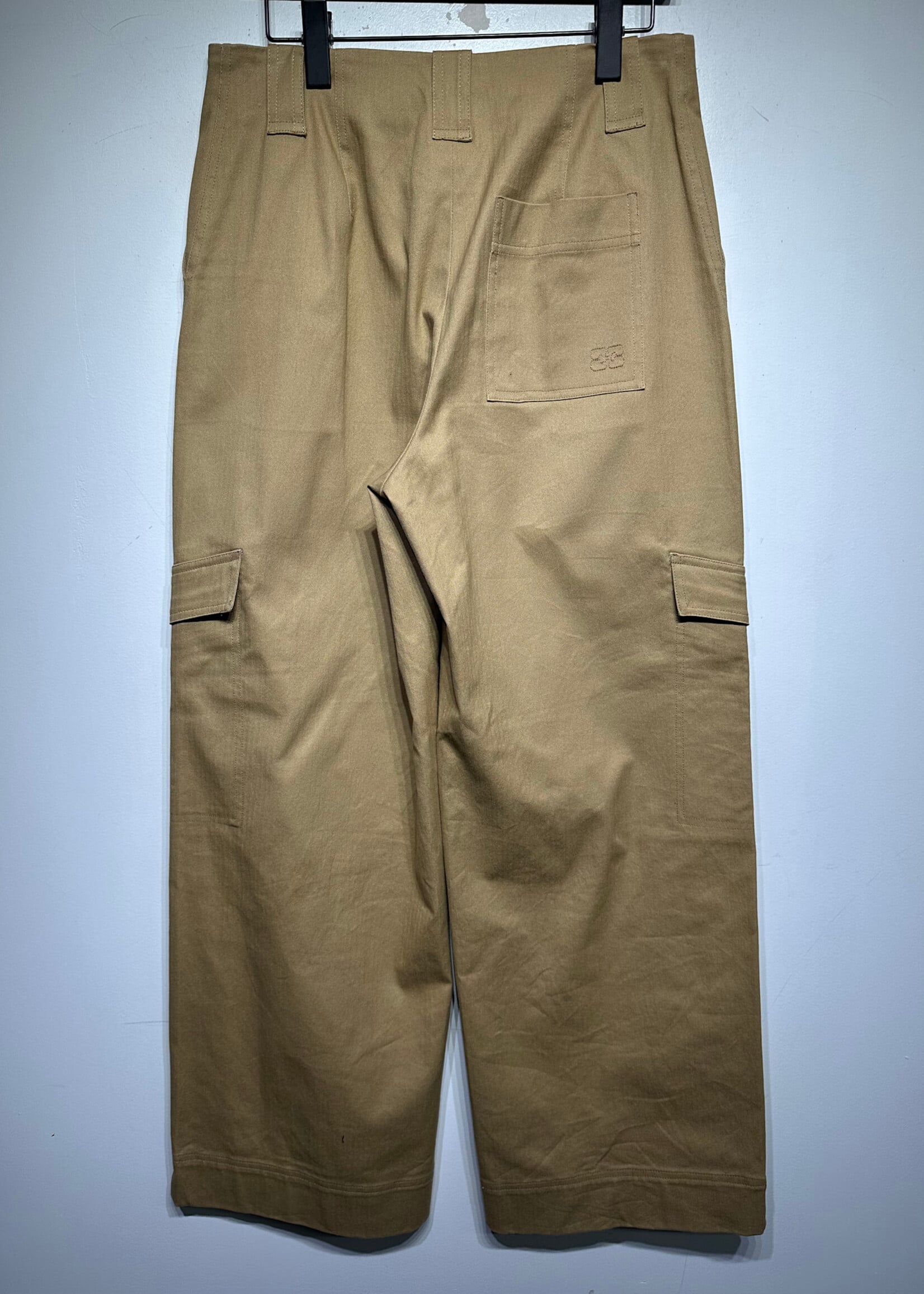 Ganni Beige Wide Leg Cargo Pants Fem 31
