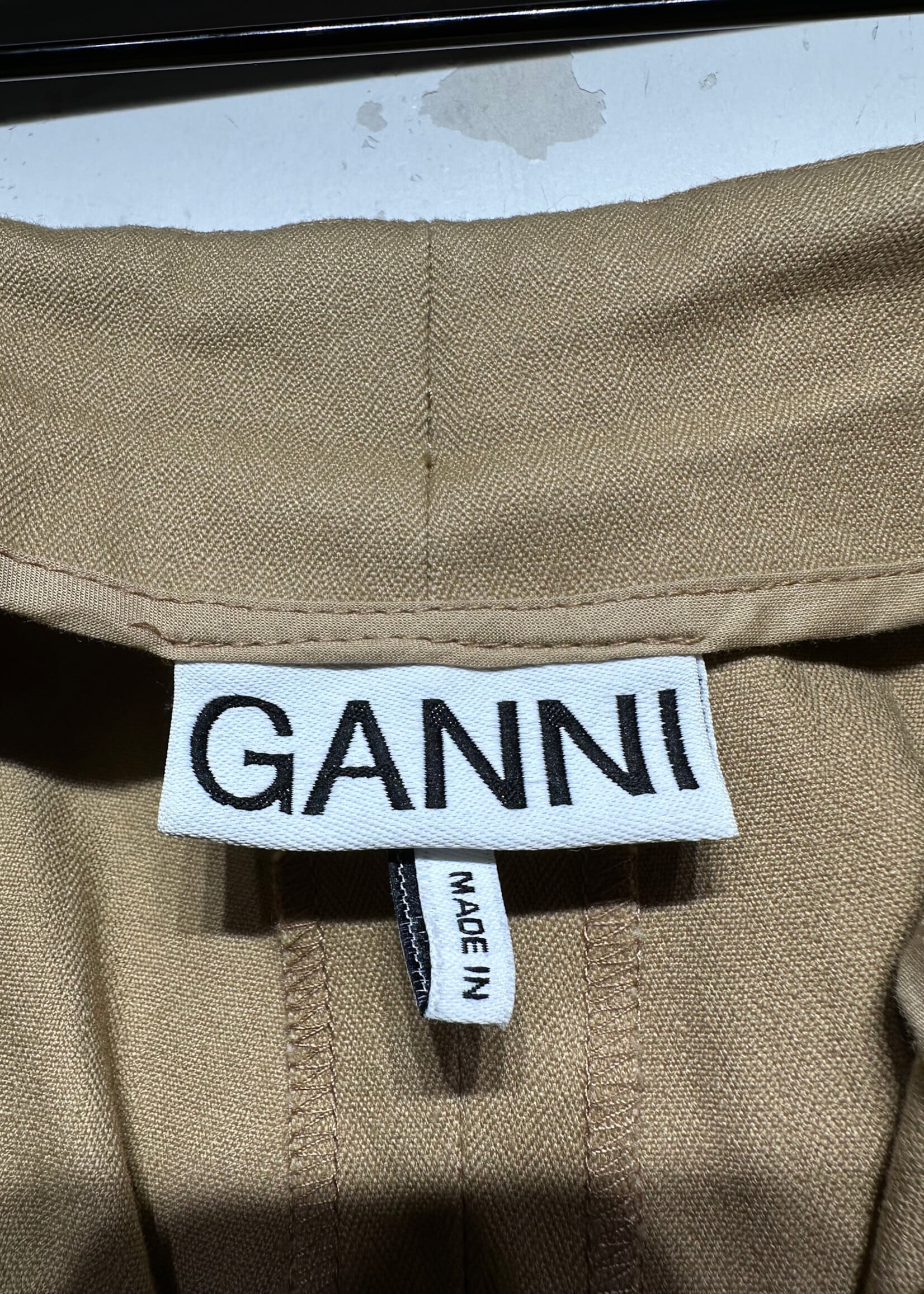 Ganni Beige Wide Leg Cargo Pants Fem 31